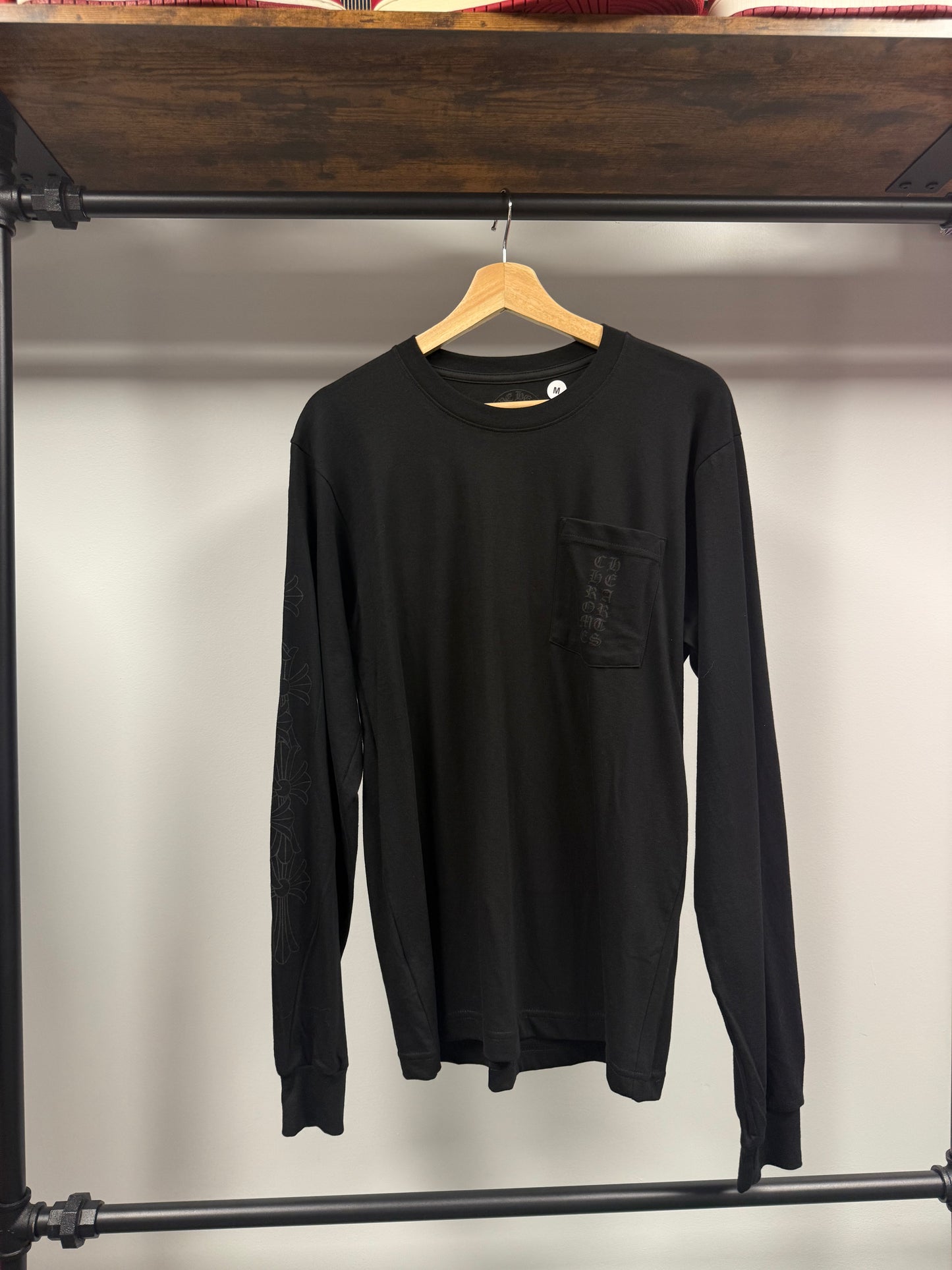 Chrome Hearts "Miami" Crosses Black on Black L/S -M