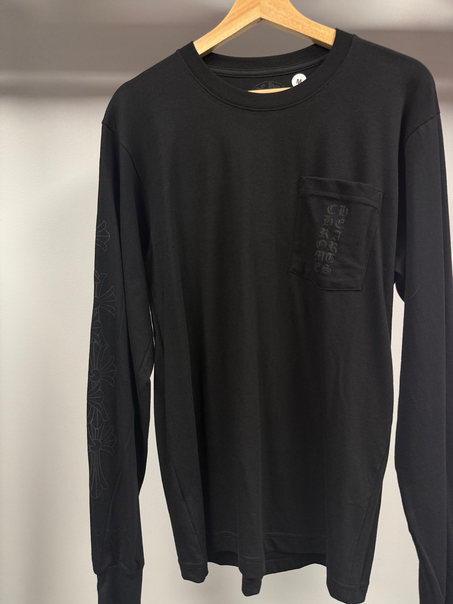 Chrome Hearts "Miami" Crosses Black on Black L/S -M