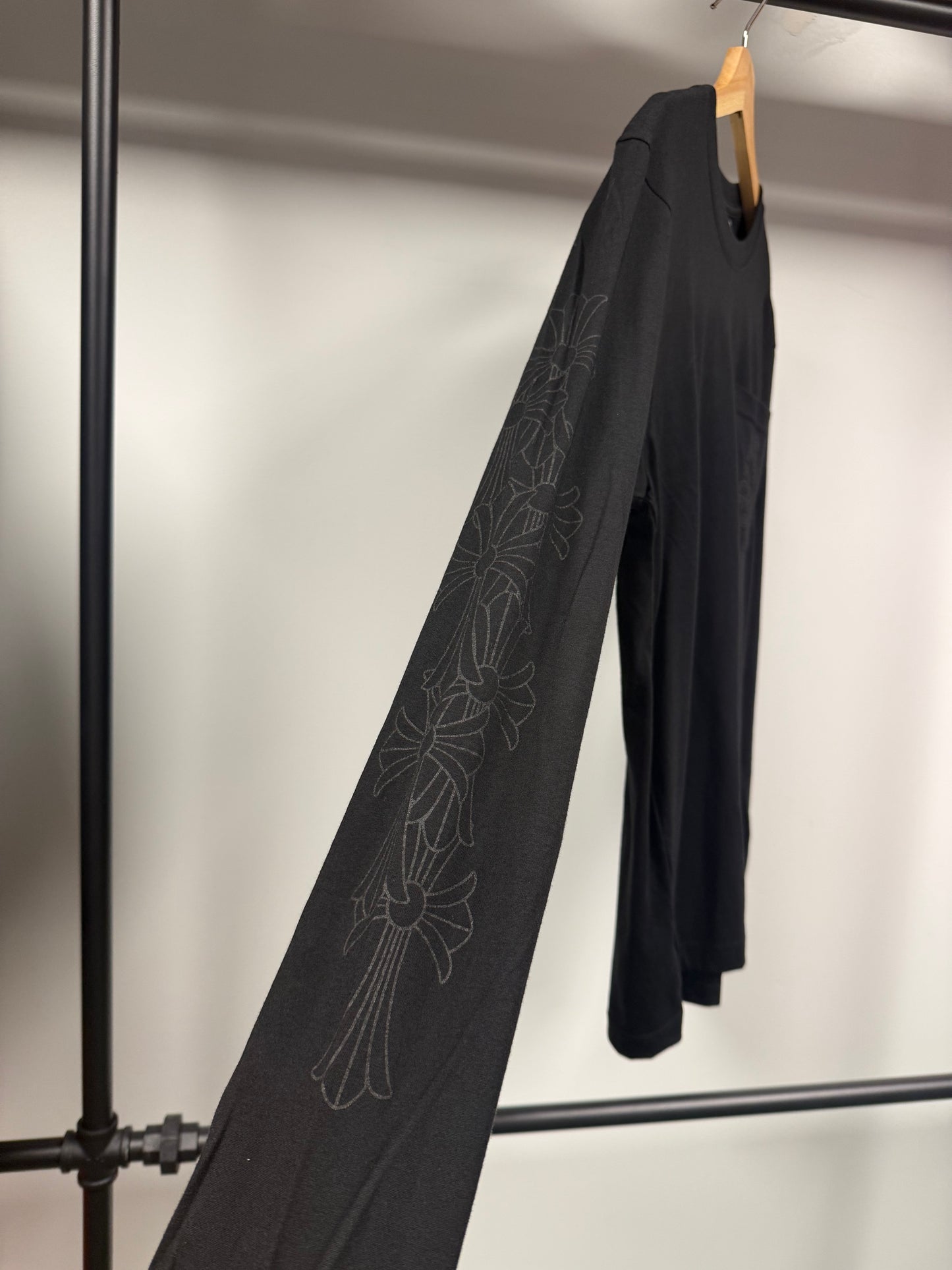 Chrome Hearts "Miami" Crosses Black on Black L/S -M