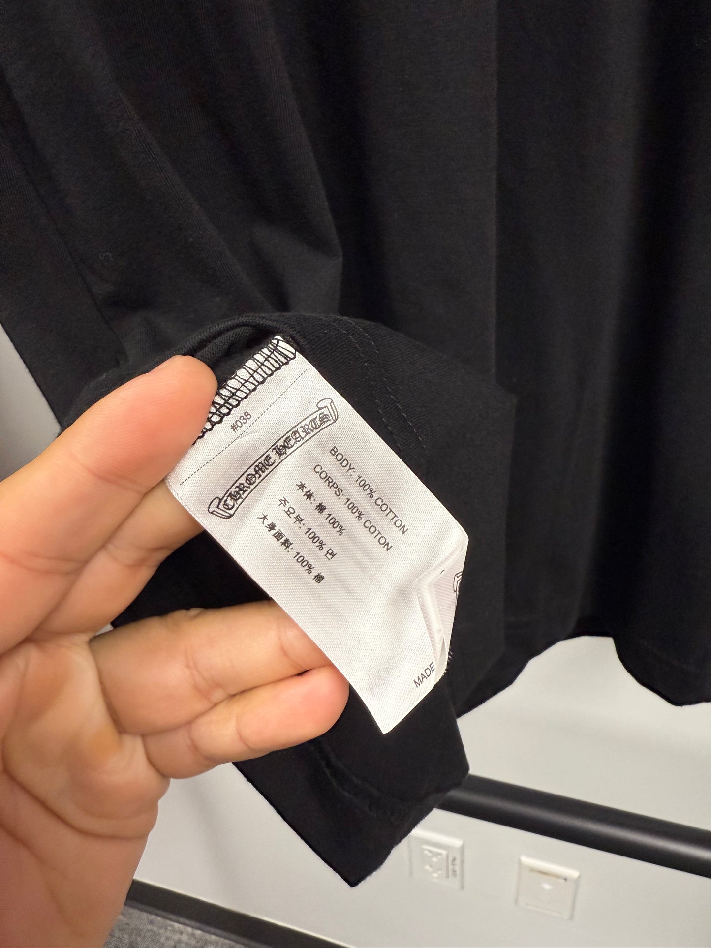 Chrome Hearts "Miami" Crosses Black on Black L/S -M