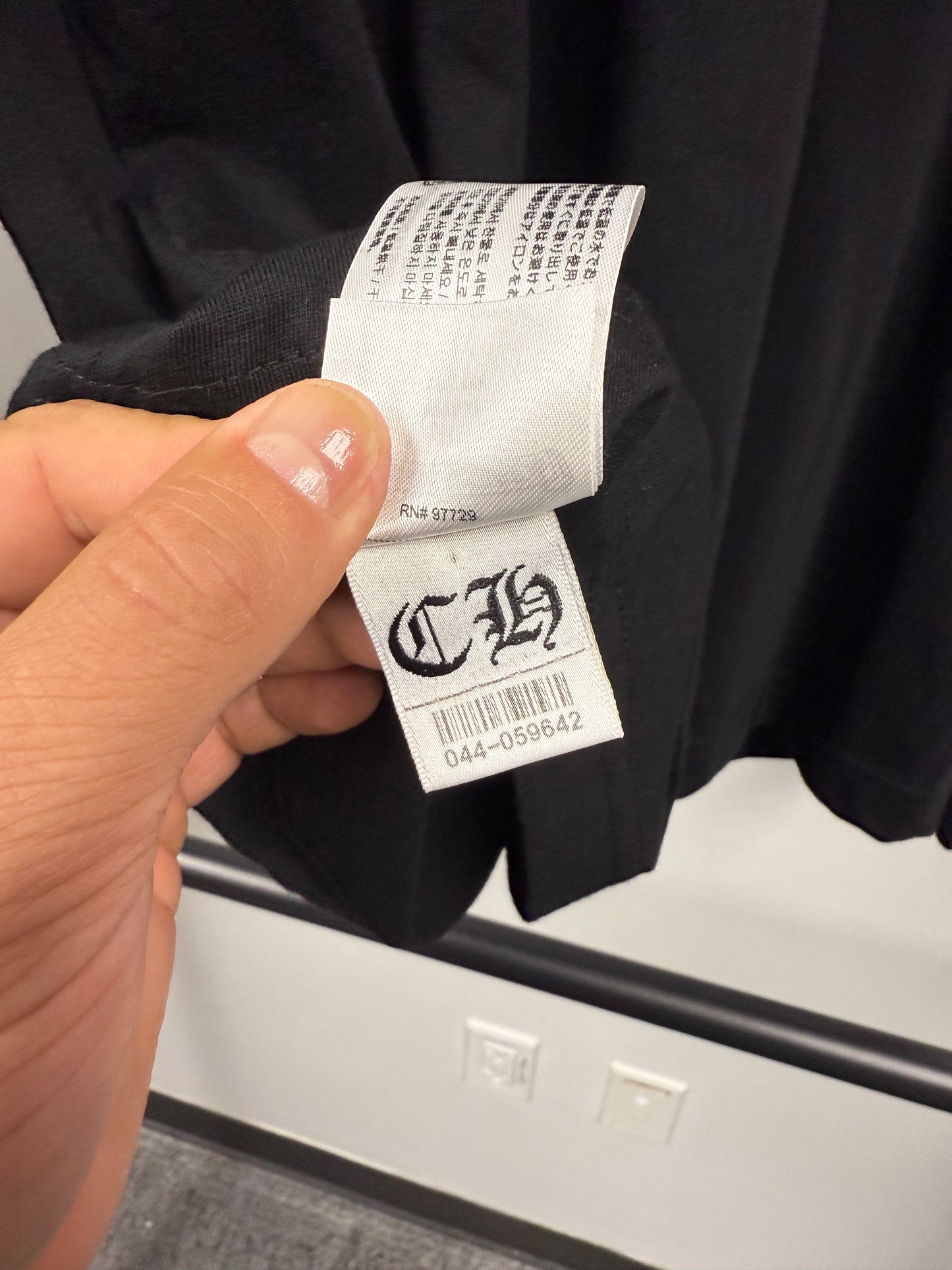 Chrome Hearts "Miami" Crosses Black on Black L/S -M