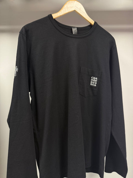 Chrome Hearts Logo Embroidery Long Sleeve T-Shirt - L