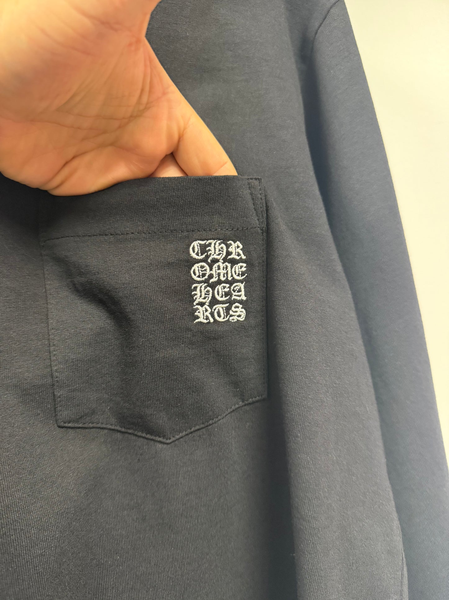 Chrome Hearts Logo Embroidery Long Sleeve T-Shirt - L