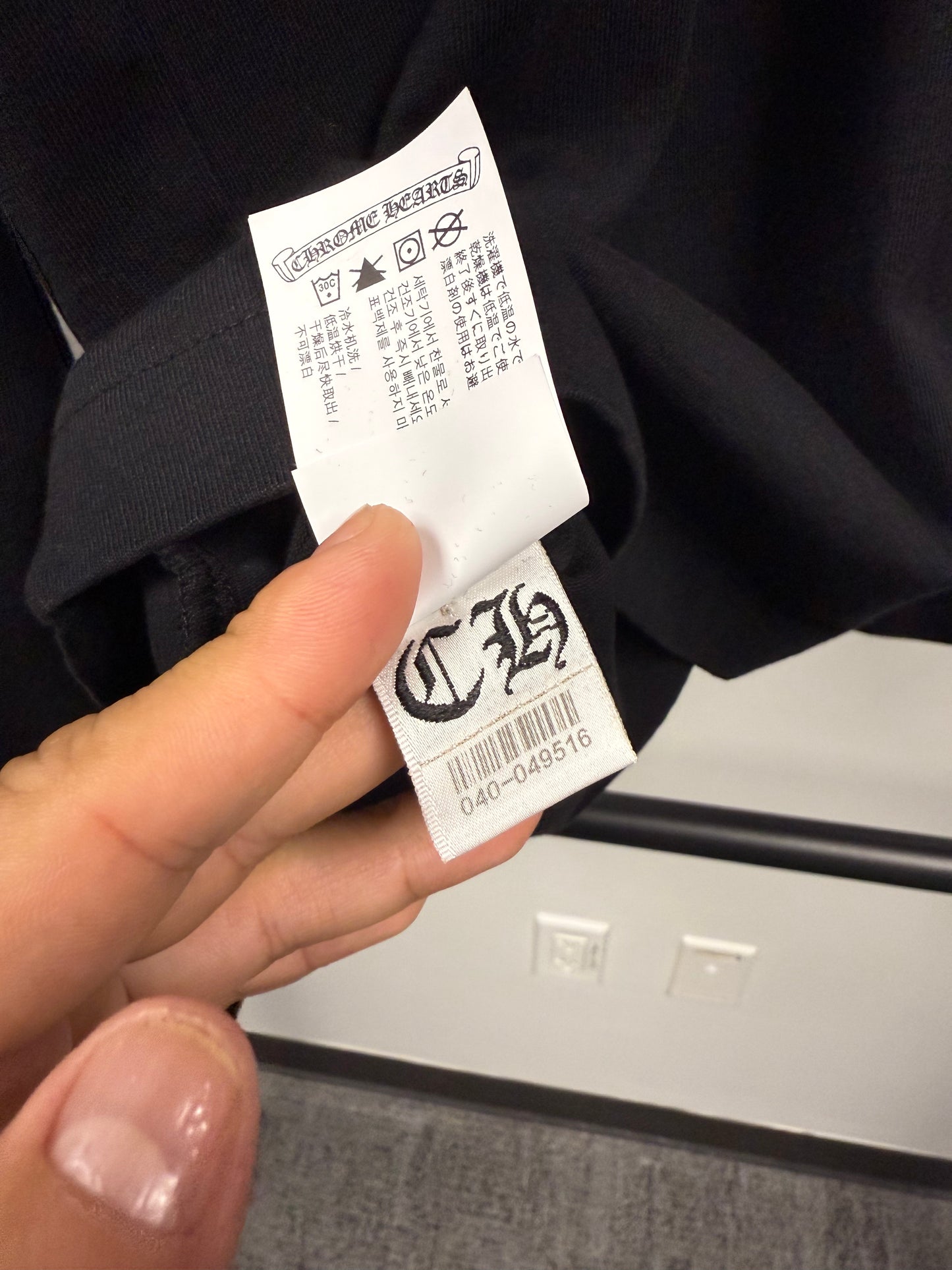 Chrome Hearts Logo Embroidery Long Sleeve T-Shirt - L