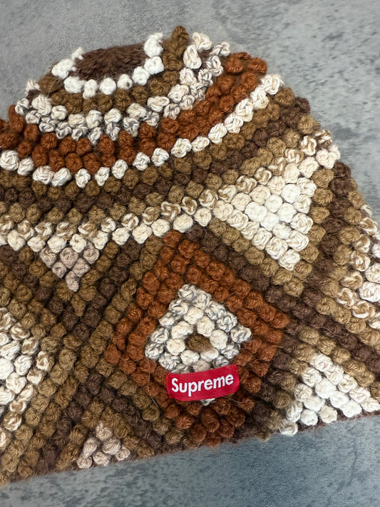 Supreme Knitted Brown Beanie - OS