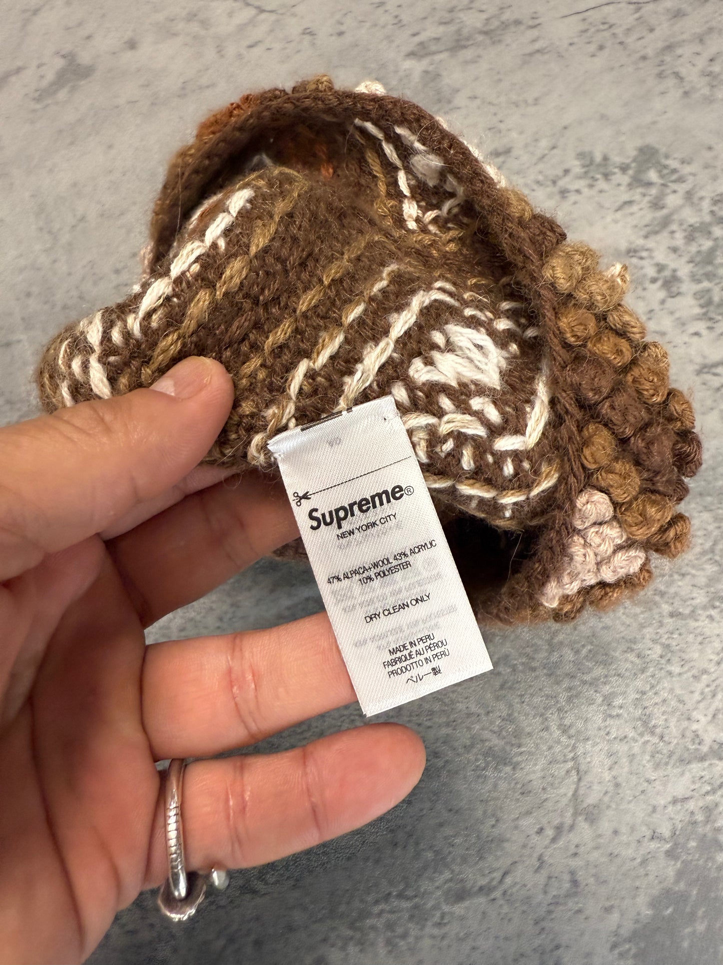 Supreme Knitted Brown Beanie - OS