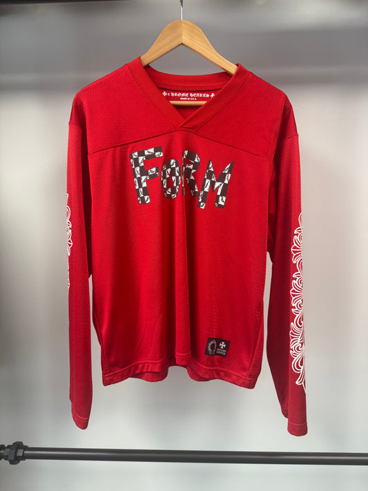 Chrome Hearts x Matty Boy "Form" Mesh Stadium Longsleeve Jersey Red - XS