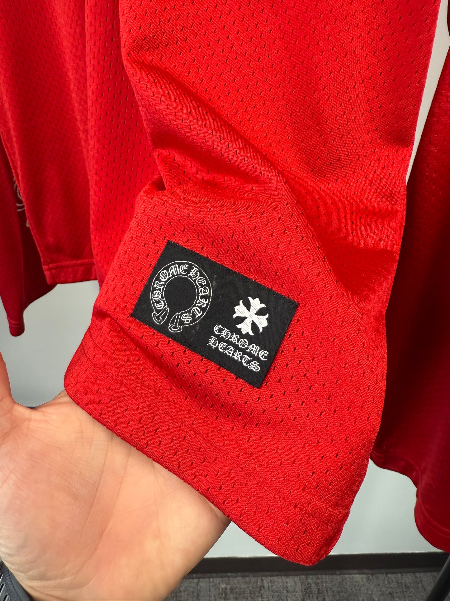 Chrome Hearts x Matty Boy "Form" Mesh Stadium Longsleeve Jersey Red - XS