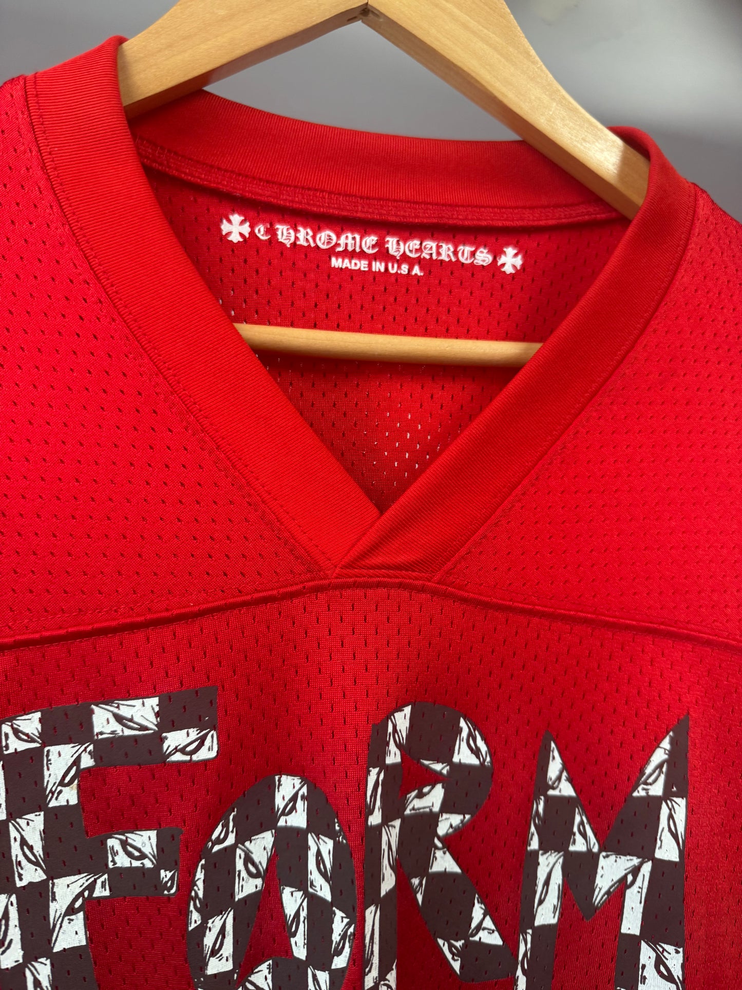 Chrome Hearts x Matty Boy "Form" Mesh Stadium Longsleeve Jersey Red - XS