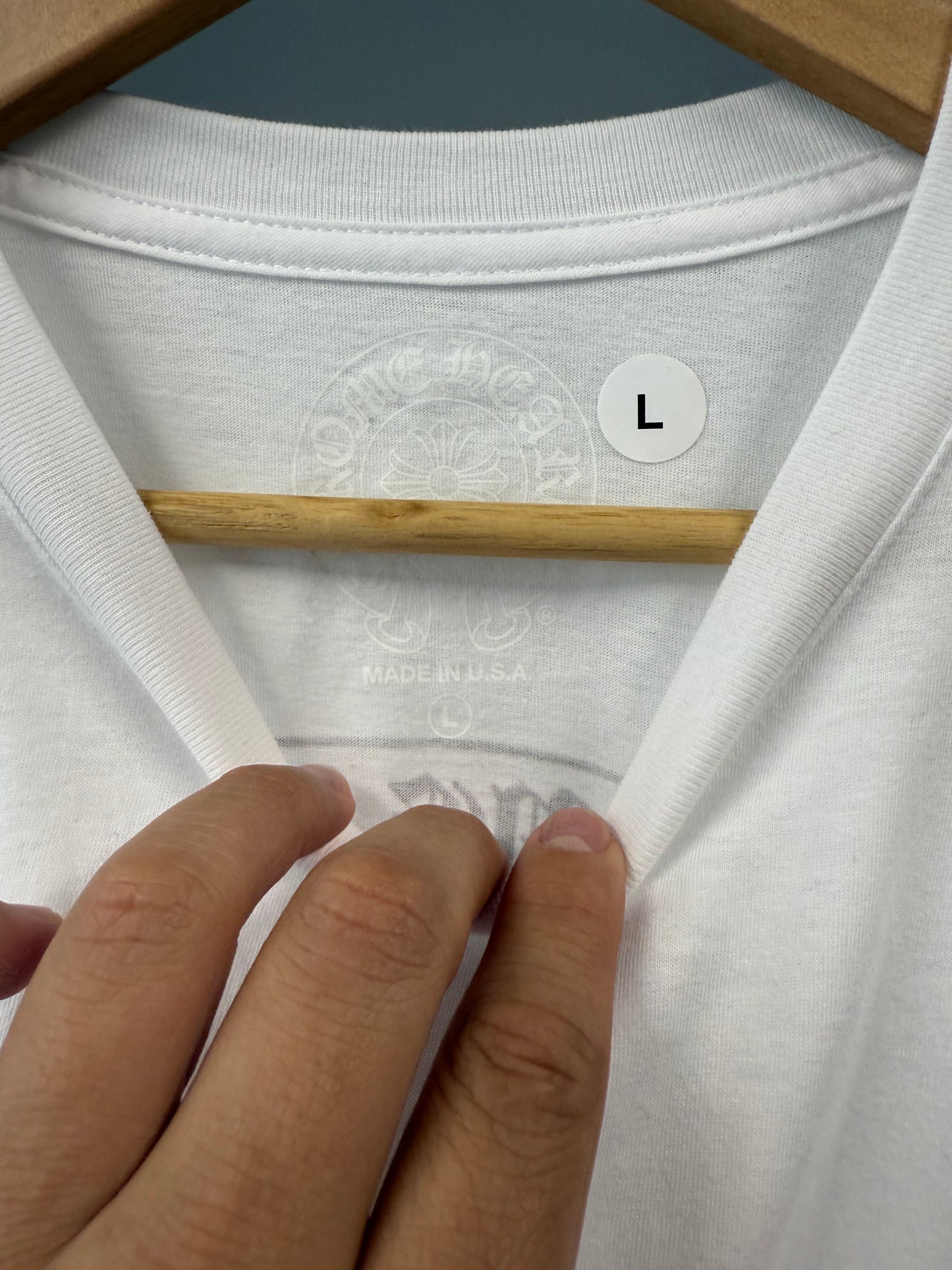 Chrome Hearts Scroll Logo Tee - L