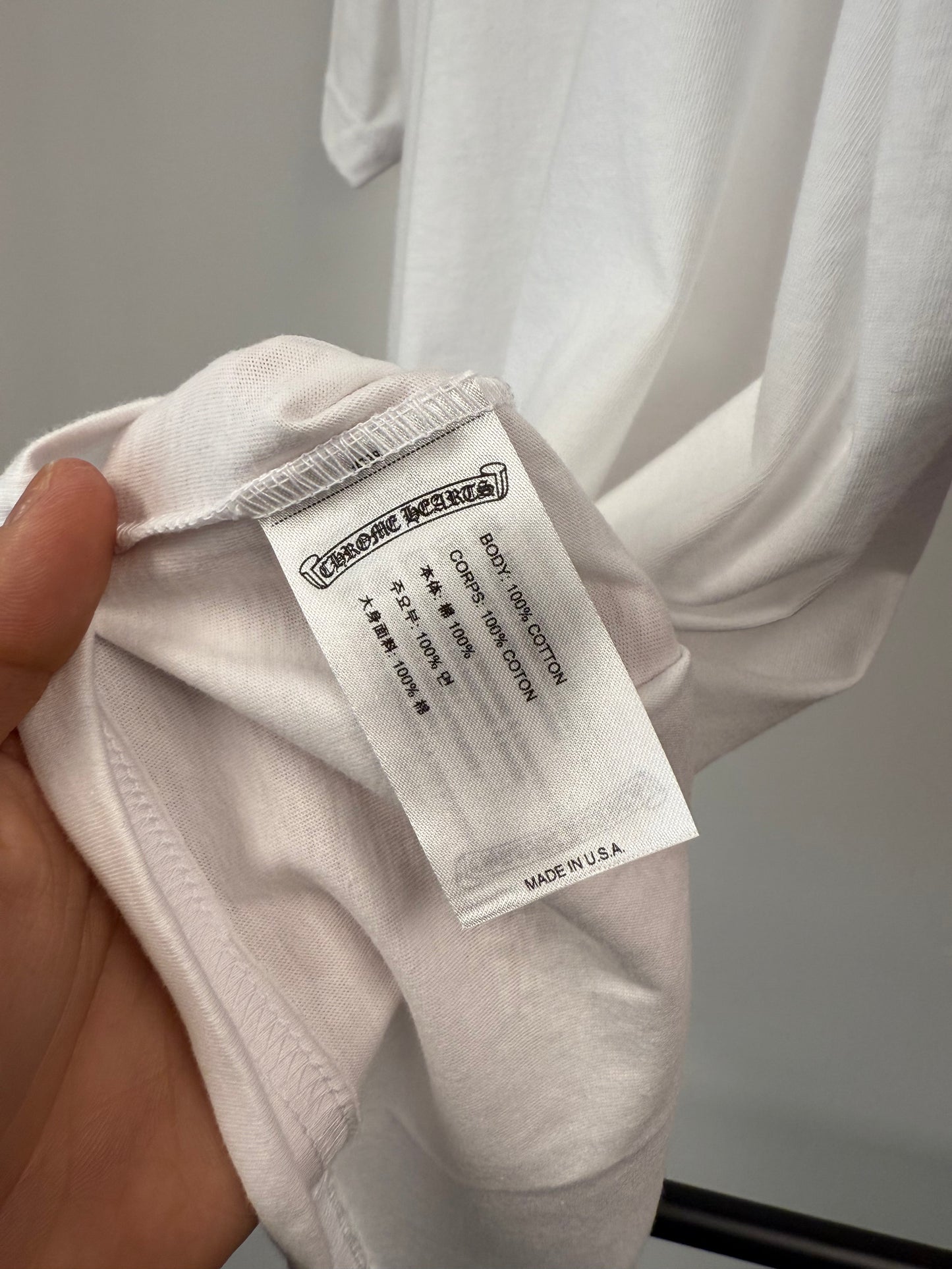 Chrome Hearts Scroll Logo Tee - L