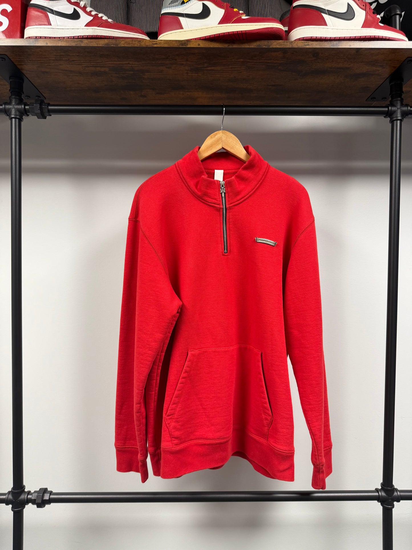 Chrome Hearts King Taco Red Quarter Zip - XL
