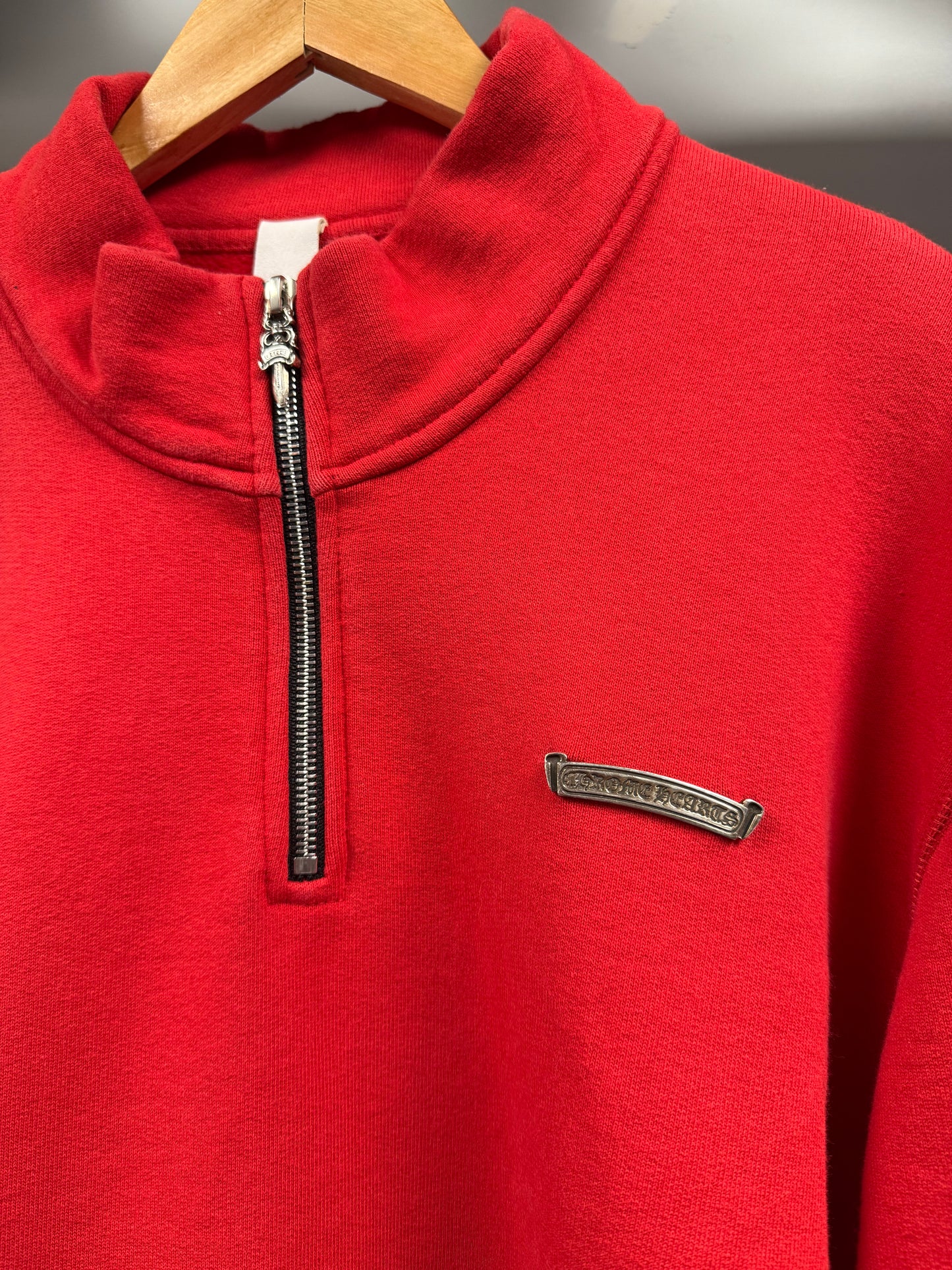 Chrome Hearts King Taco Red Quarter Zip - XL