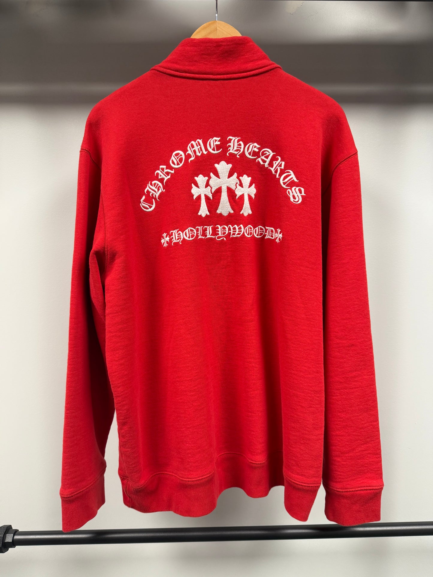 Chrome Hearts King Taco Red Quarter Zip - XL