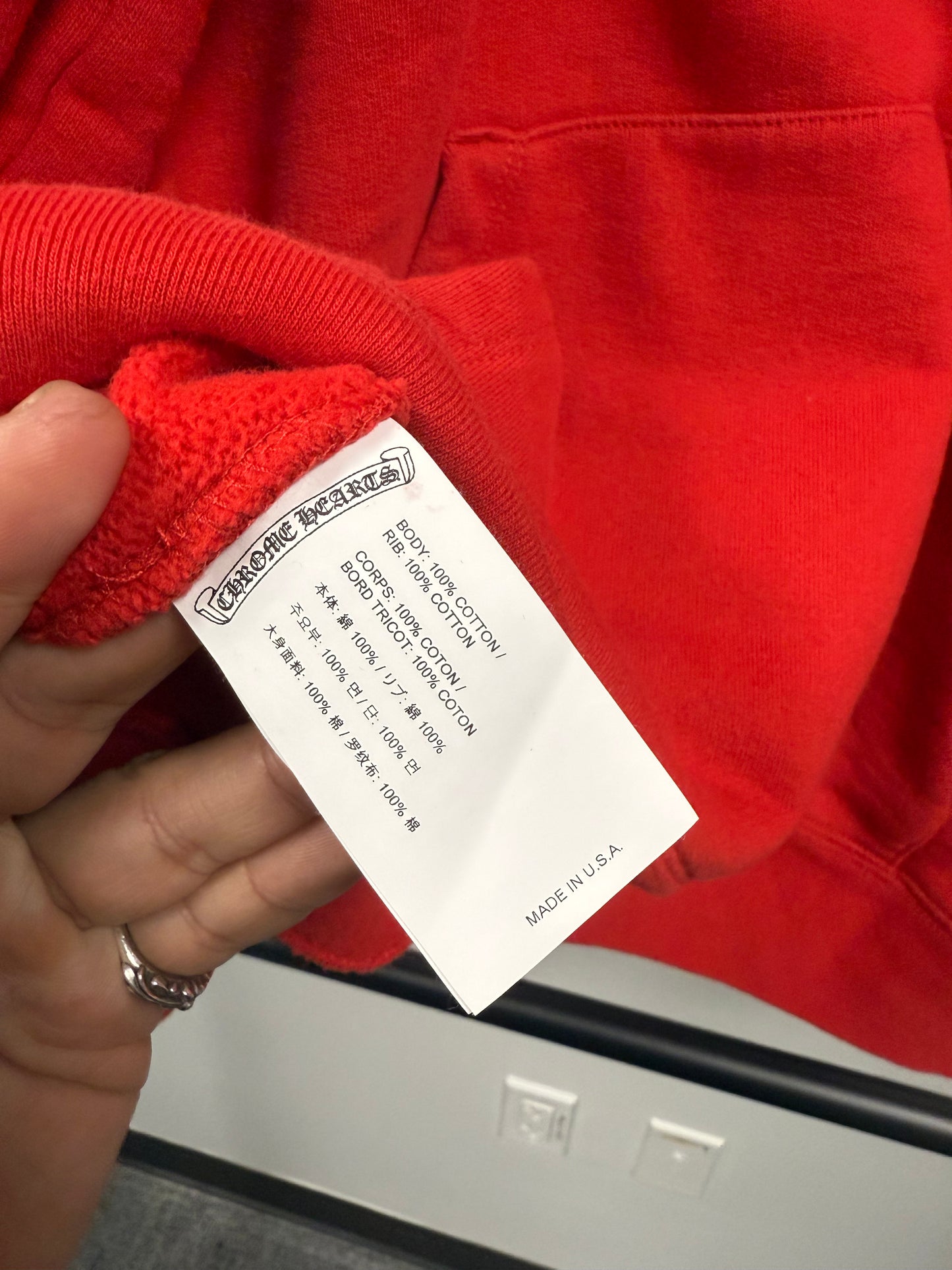 Chrome Hearts King Taco Red Quarter Zip - XL