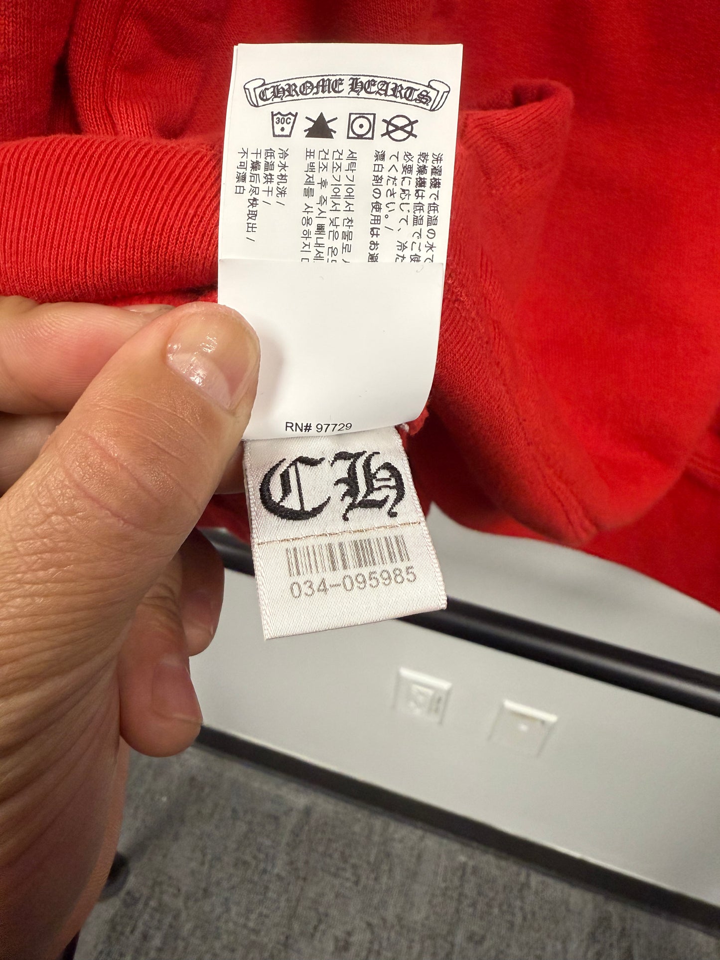 Chrome Hearts King Taco Red Quarter Zip - XL