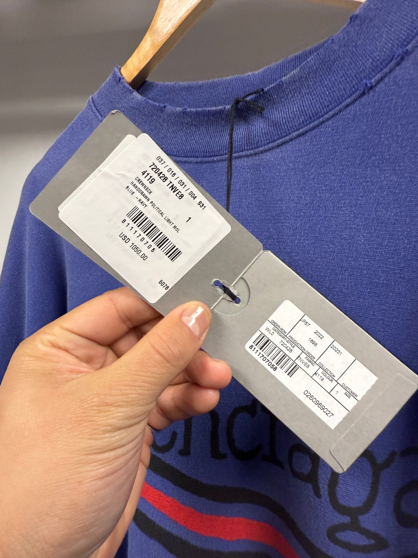 Balenciaga Campaign Purple Crewneck -  XL