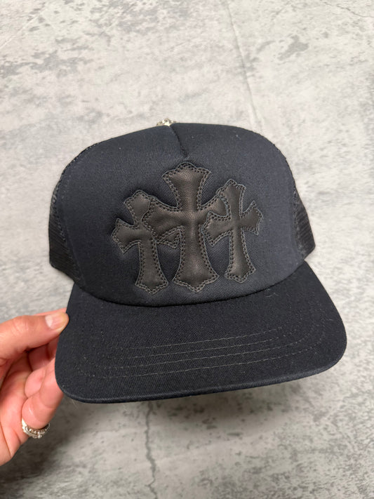 Chrome Hearts Cemetery Cross Patch Trucker Hat - OS