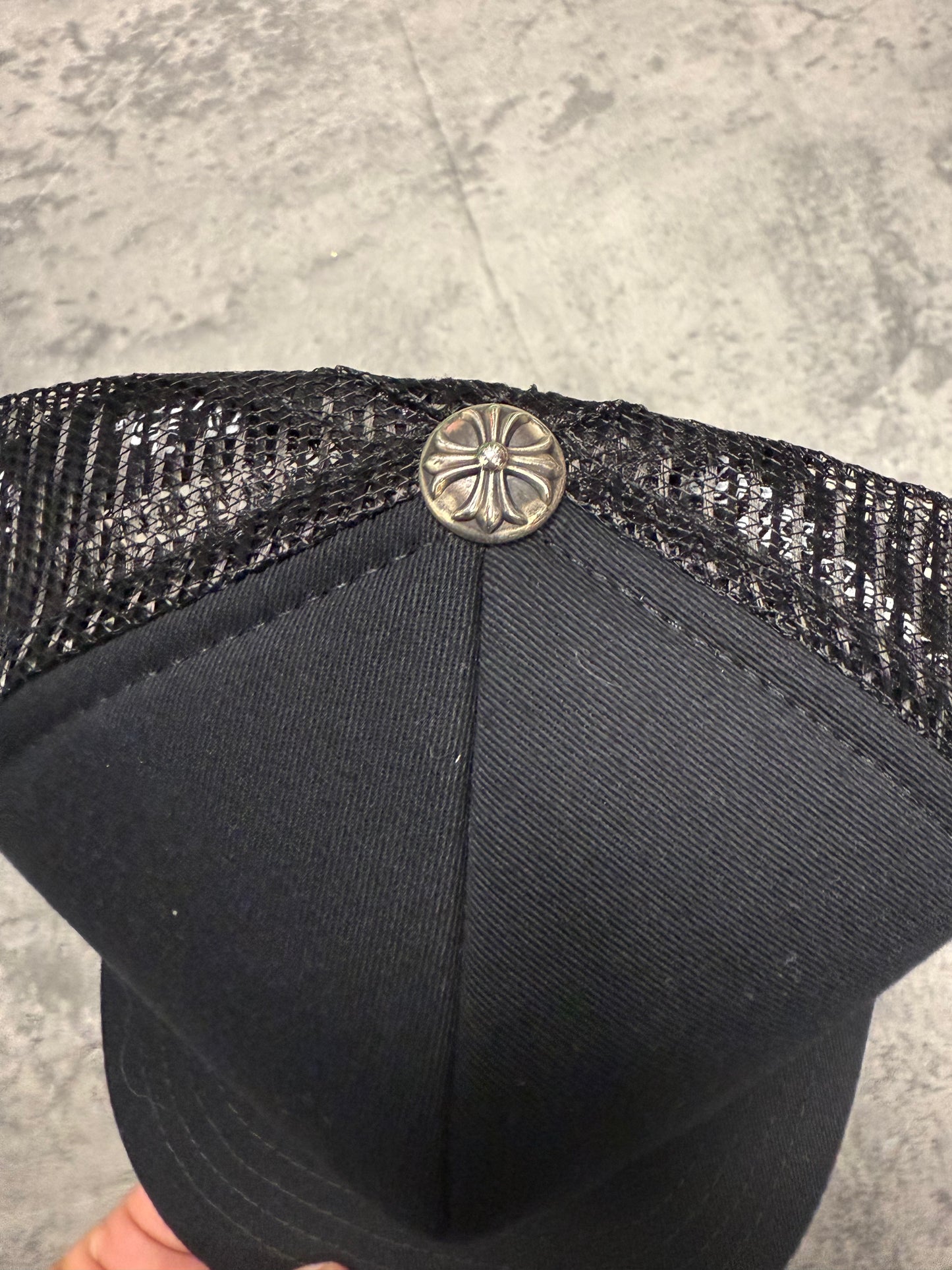 Chrome Hearts Cemetery Cross Patch Trucker Hat - OS