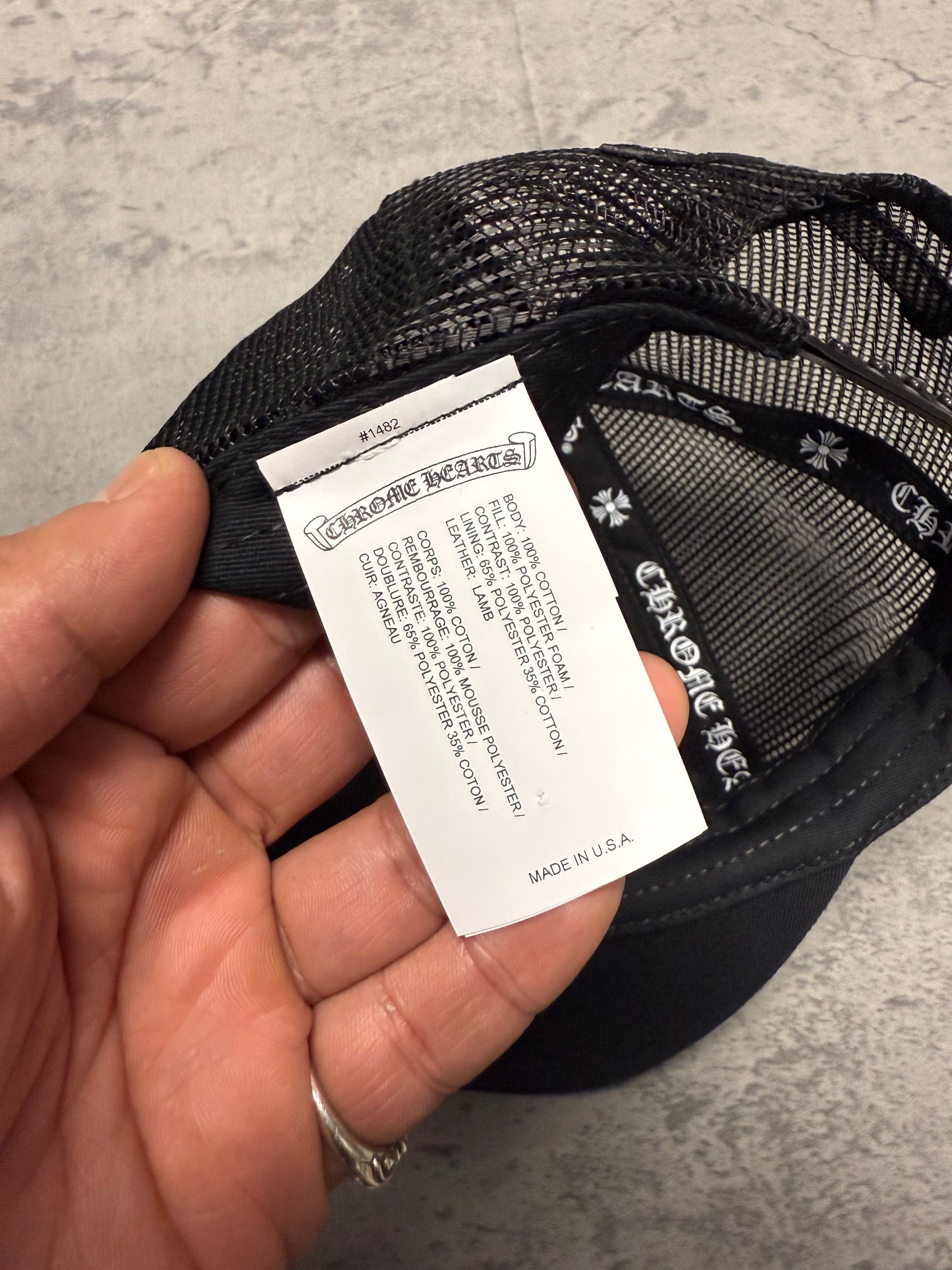 Chrome Hearts Cemetery Cross Patch Trucker Hat - OS