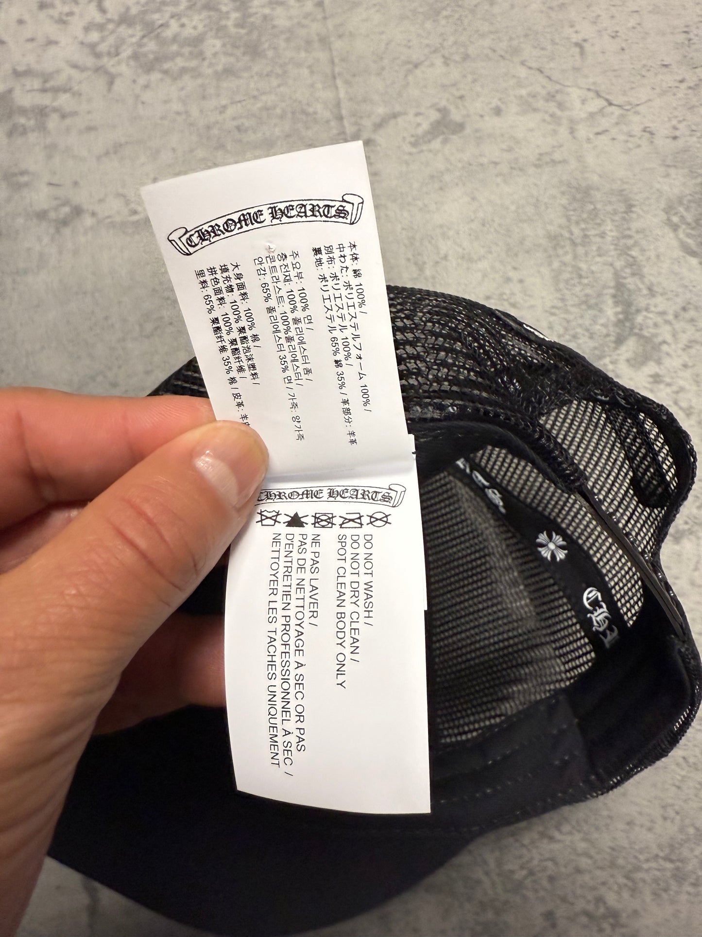 Chrome Hearts Cemetery Cross Patch Trucker Hat - OS