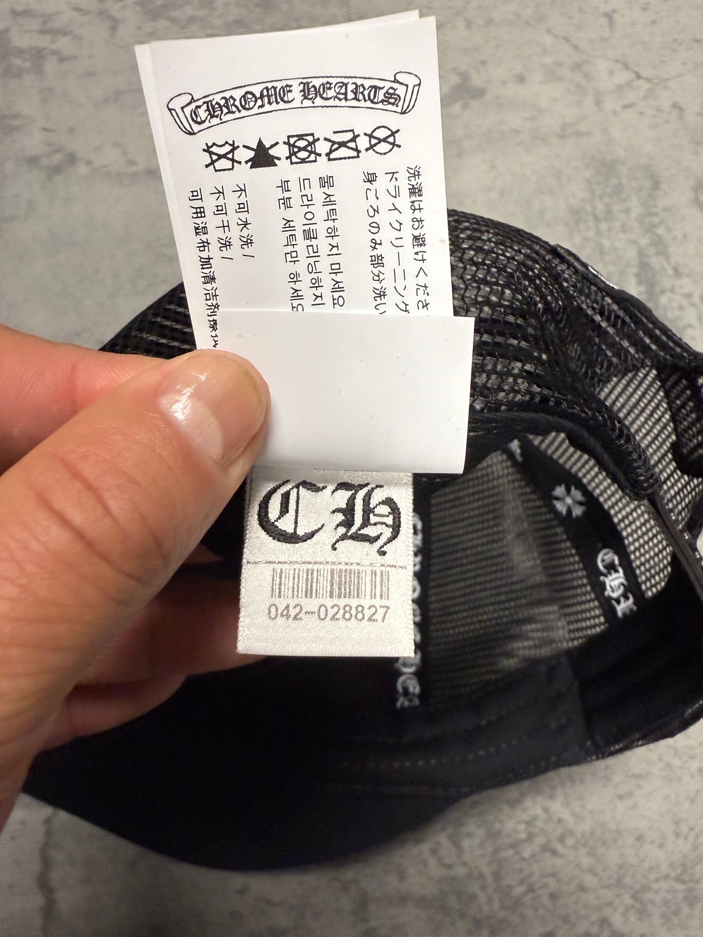 Chrome Hearts Cemetery Cross Patch Trucker Hat - OS