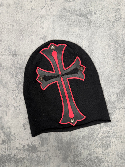 Chrome Hearts Leather Cross Cashmere Mask - OS