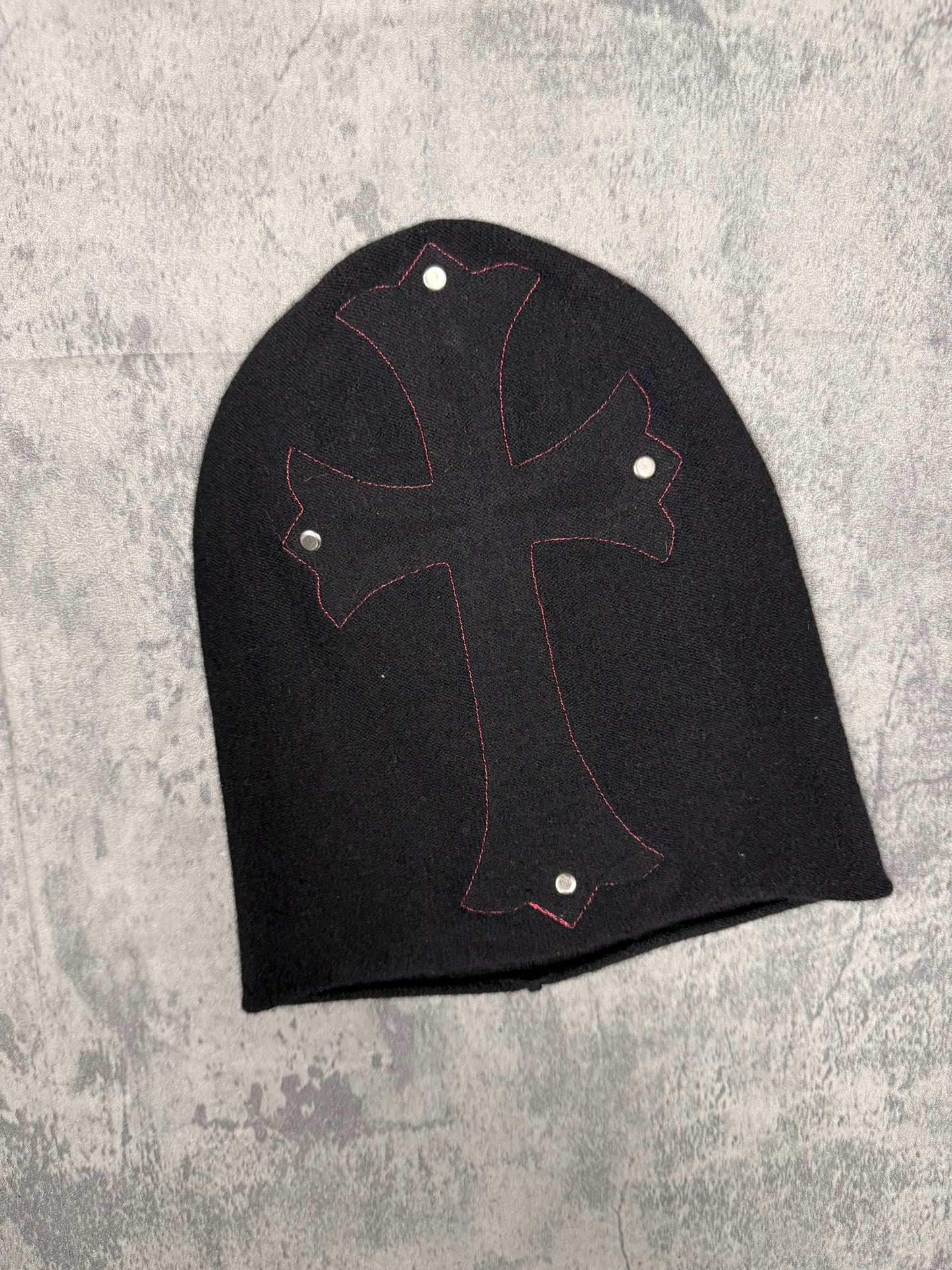 Chrome Hearts Leather Cross Cashmere Mask - OS