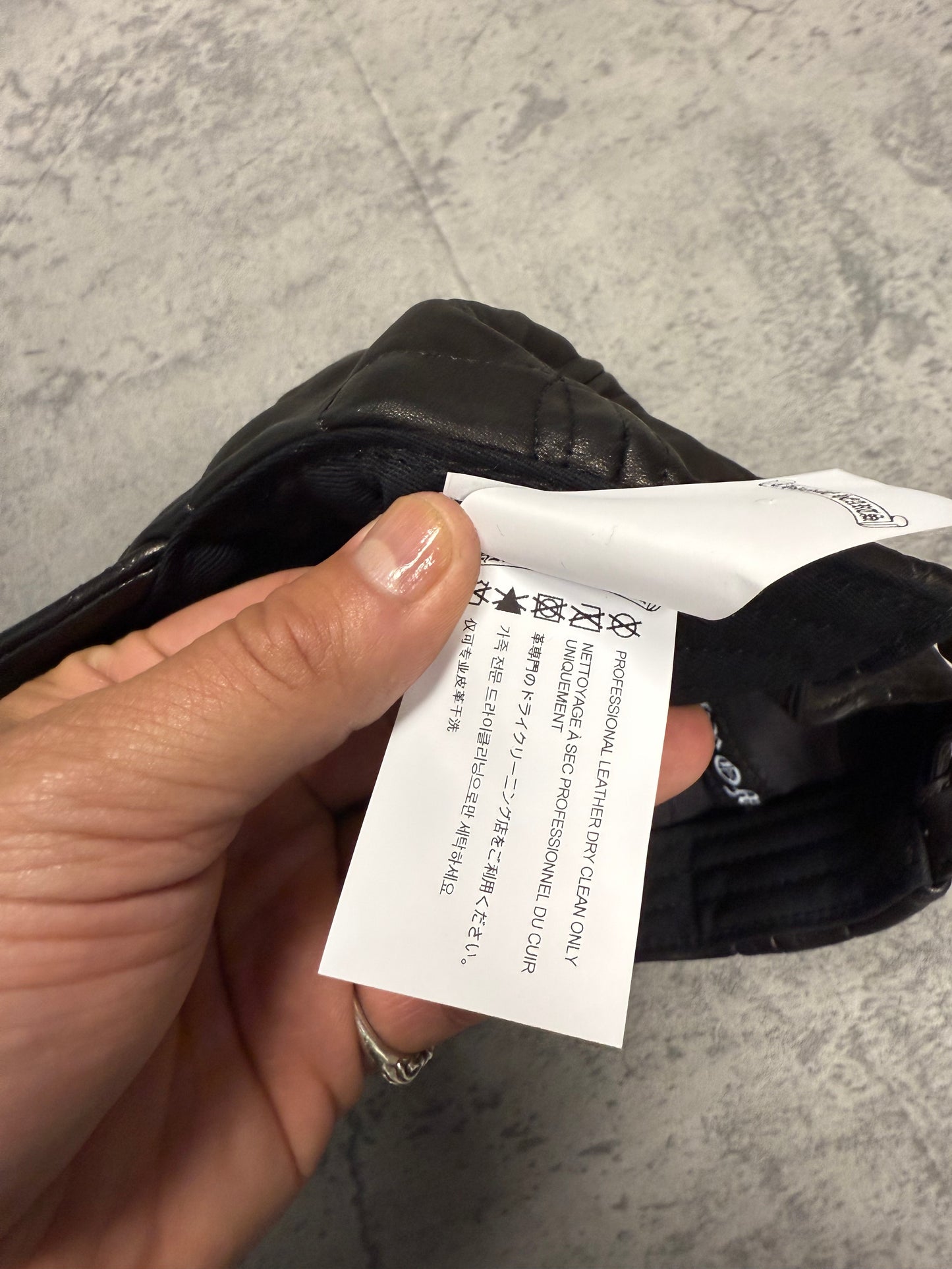 Chrome Hearts Cross Embellished Spiderweb Leather Hat - OS