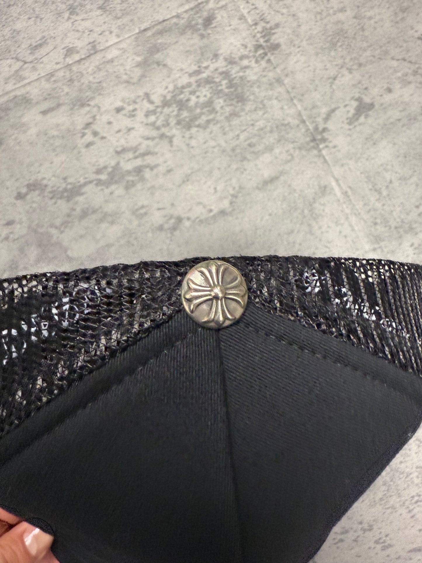 Chrome Hearts Camouflage Cemetery Cross Patch Trucker Hat - OS