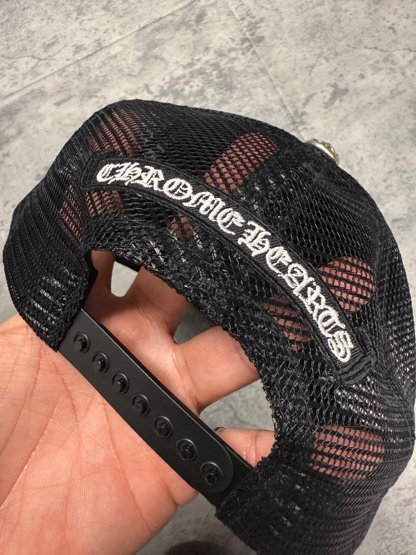 Chrome Hearts Camouflage Cemetery Cross Patch Trucker Hat - OS