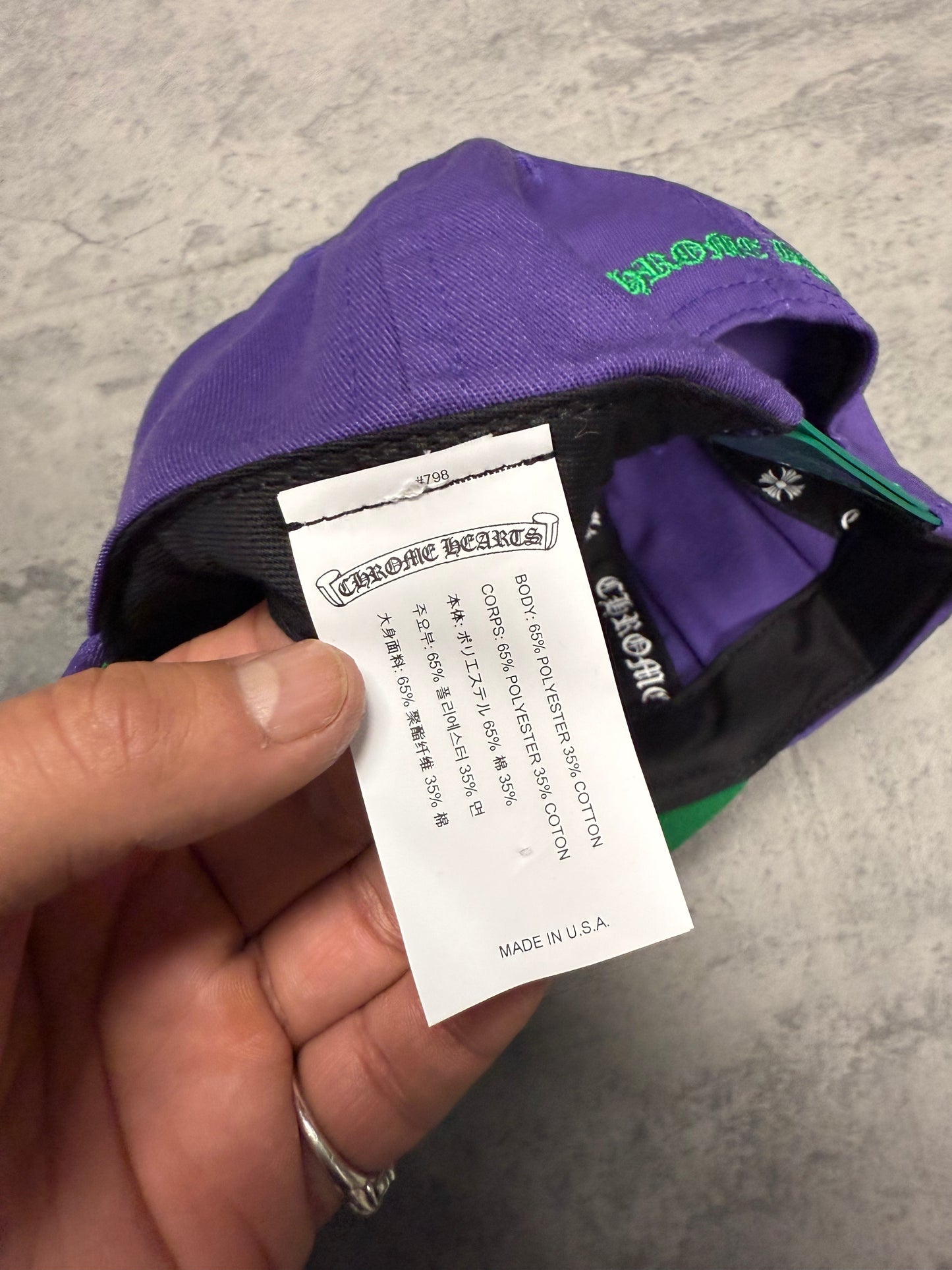 Chrome Hearts CH Purple Baseball Cap - OS