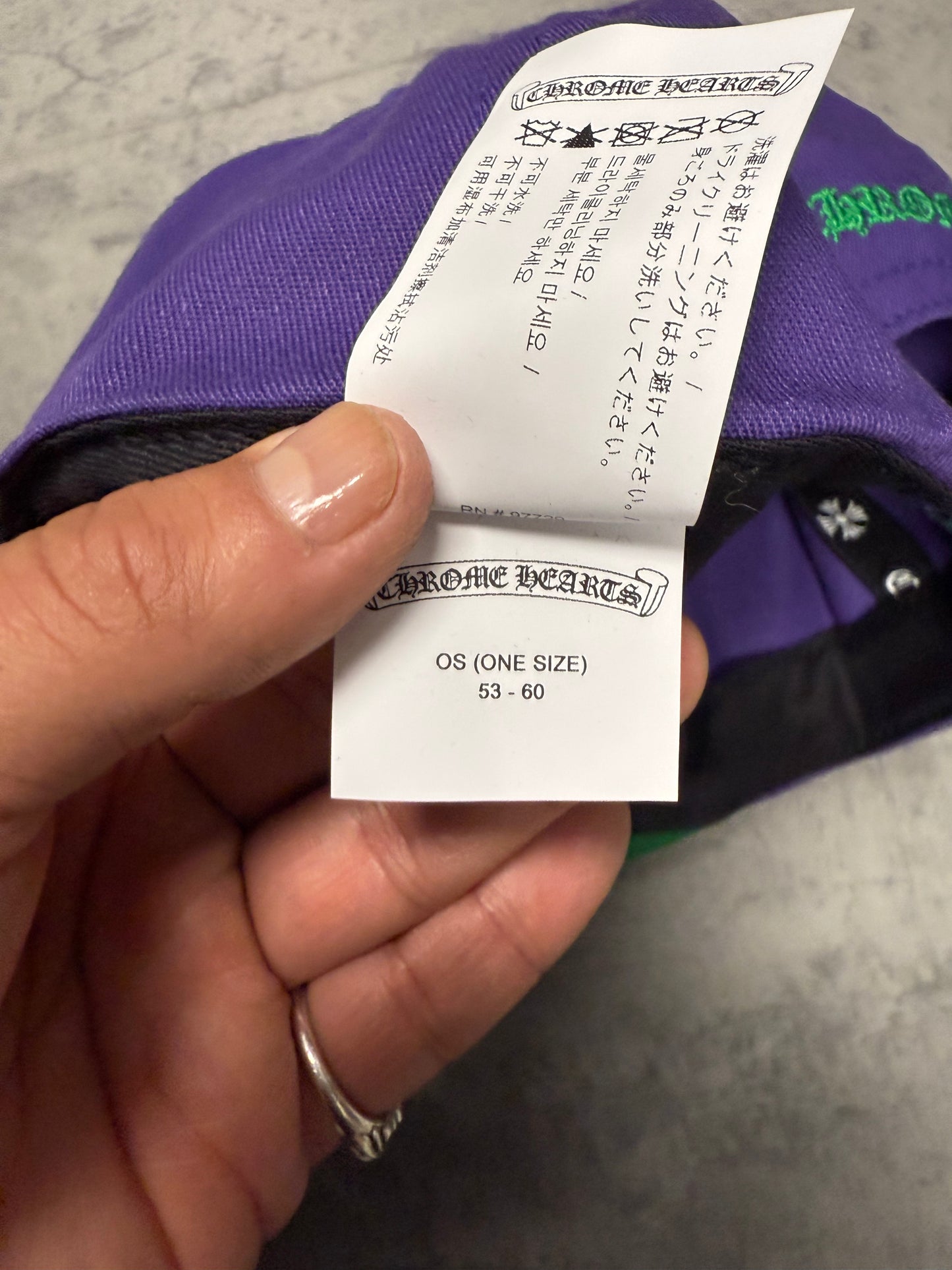 Chrome Hearts CH Purple Baseball Cap - OS