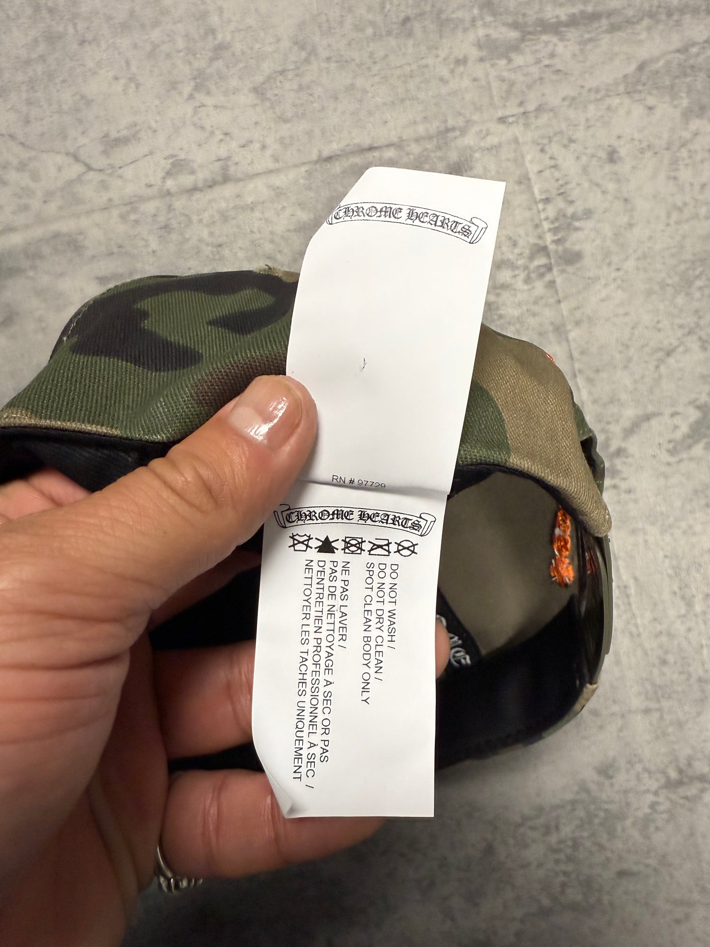 Chrome Hearts Camouflage CH Baseball Hat - OS