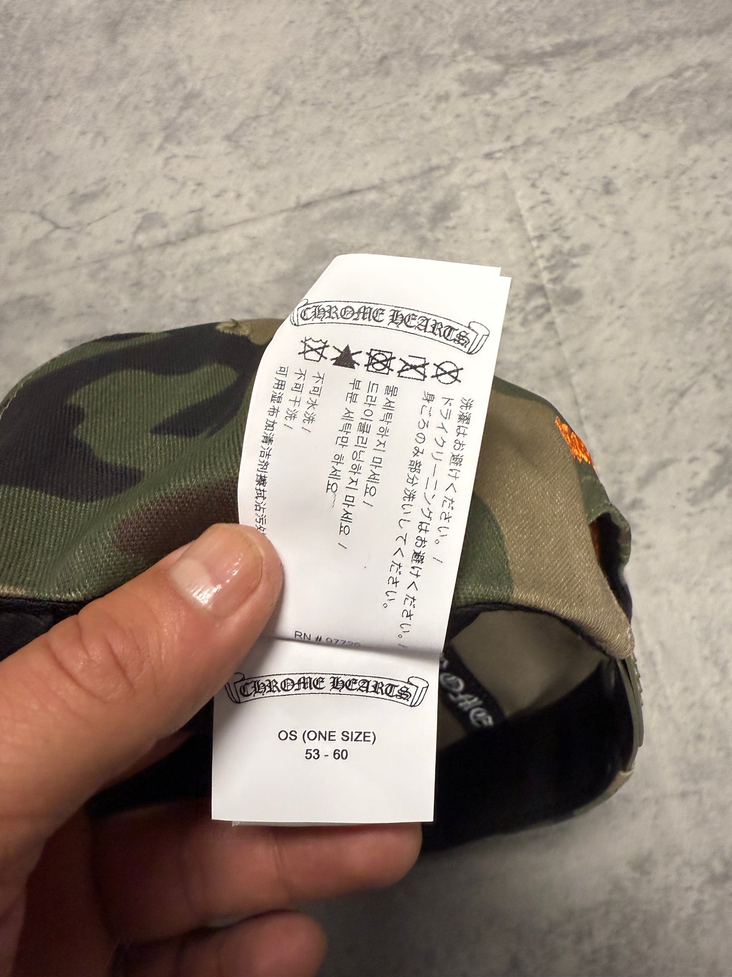 Chrome Hearts Camouflage CH Baseball Hat - OS