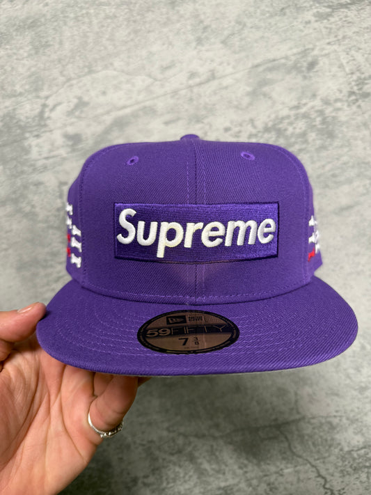 Supreme Bones Box Logo New Era 59Fifty Fitted Hat - Purple