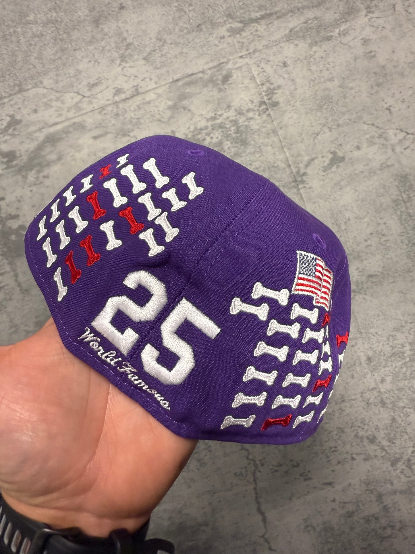 Supreme Bones Box Logo New Era 59Fifty Fitted Hat - Purple