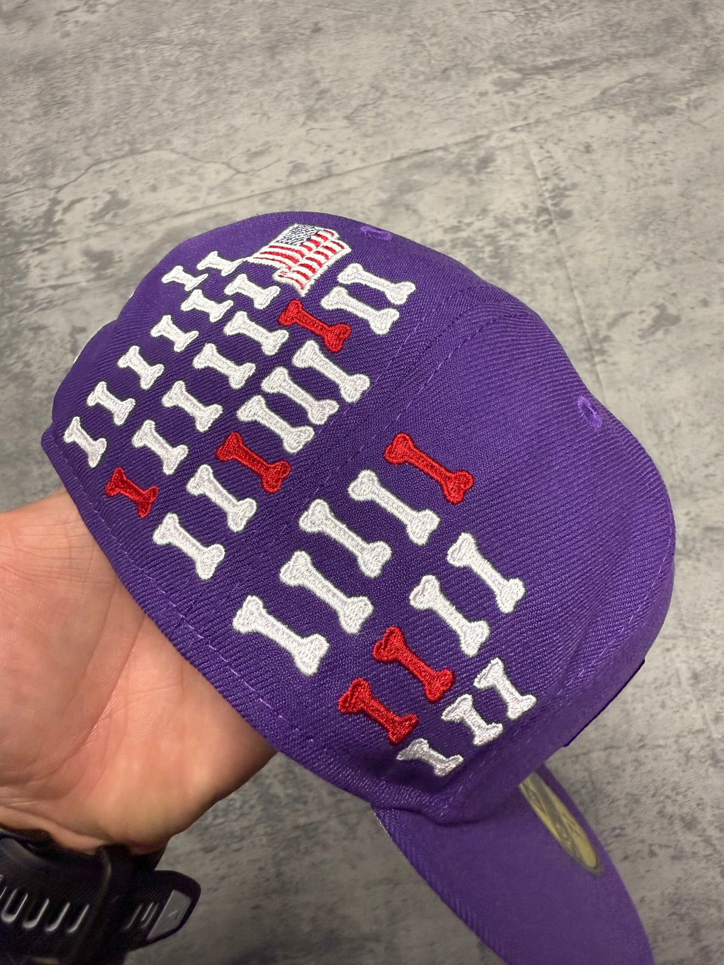 Supreme Bones Box Logo New Era 59Fifty Fitted Hat - Purple