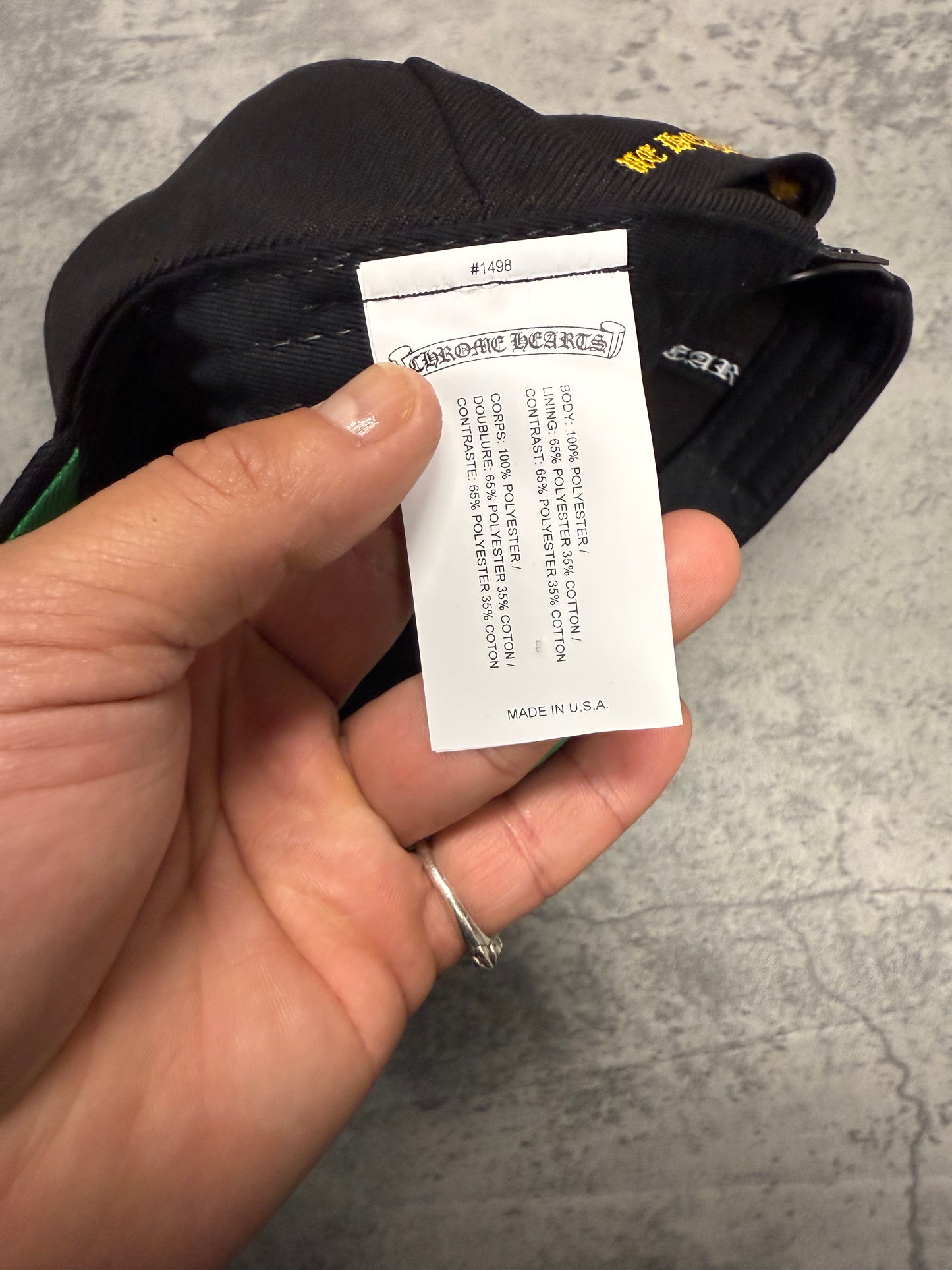 Chrome Hearts CH Baseball Hat Black and Yellow - OS