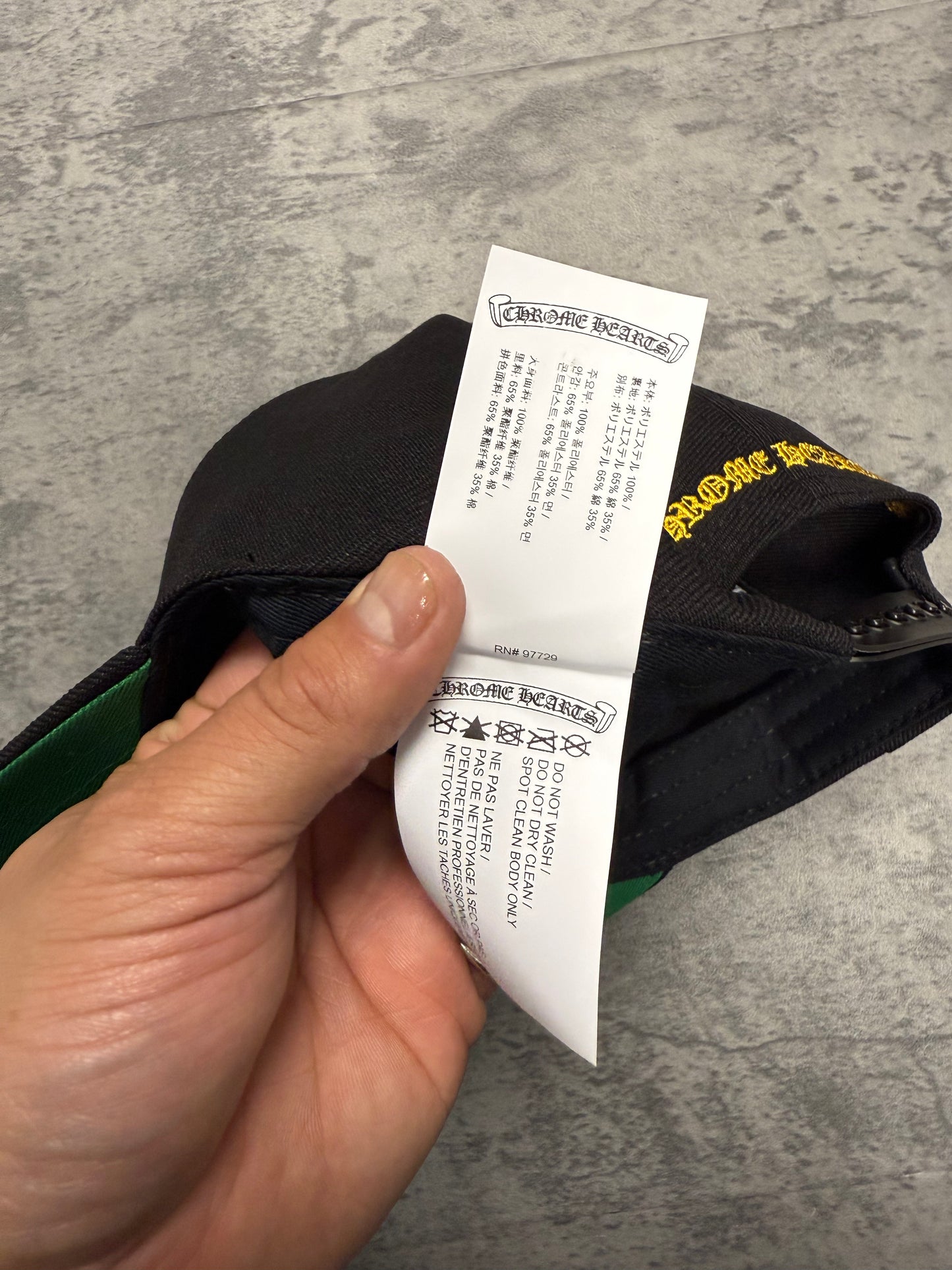 Chrome Hearts CH Baseball Hat Black and Yellow - OS