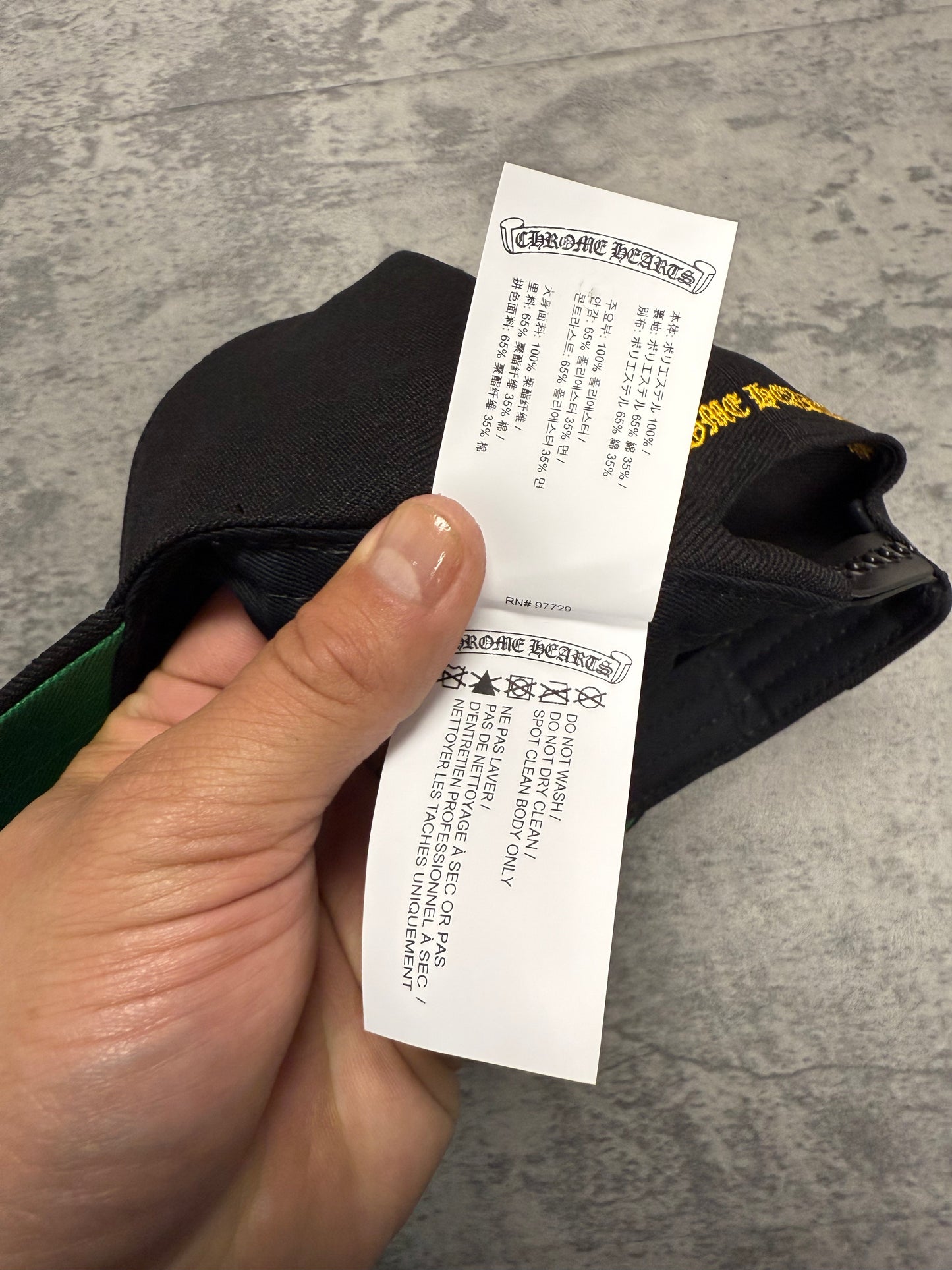 Chrome Hearts CH Baseball Hat Black and Yellow - OS