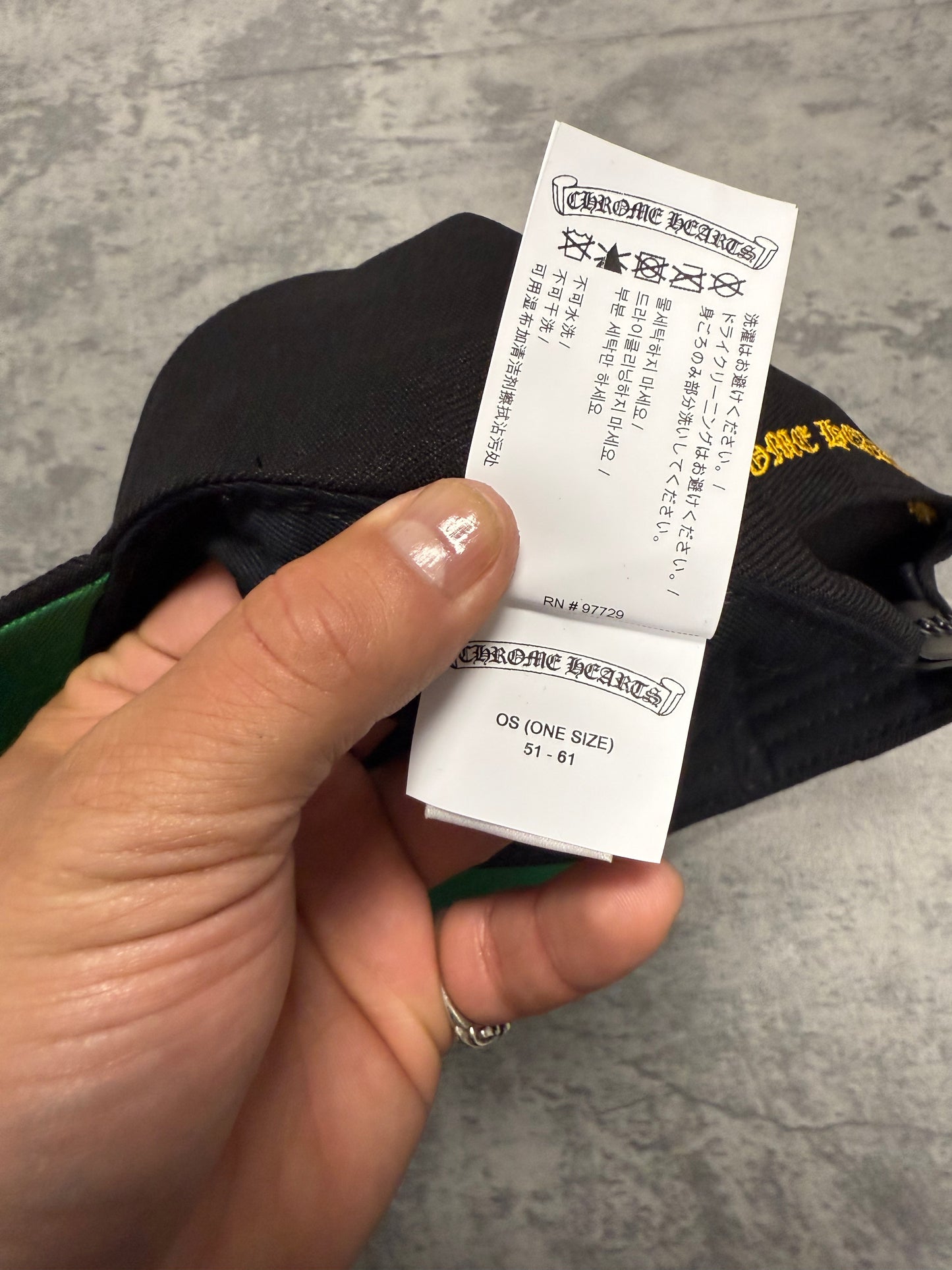 Chrome Hearts CH Baseball Hat Black and Yellow - OS