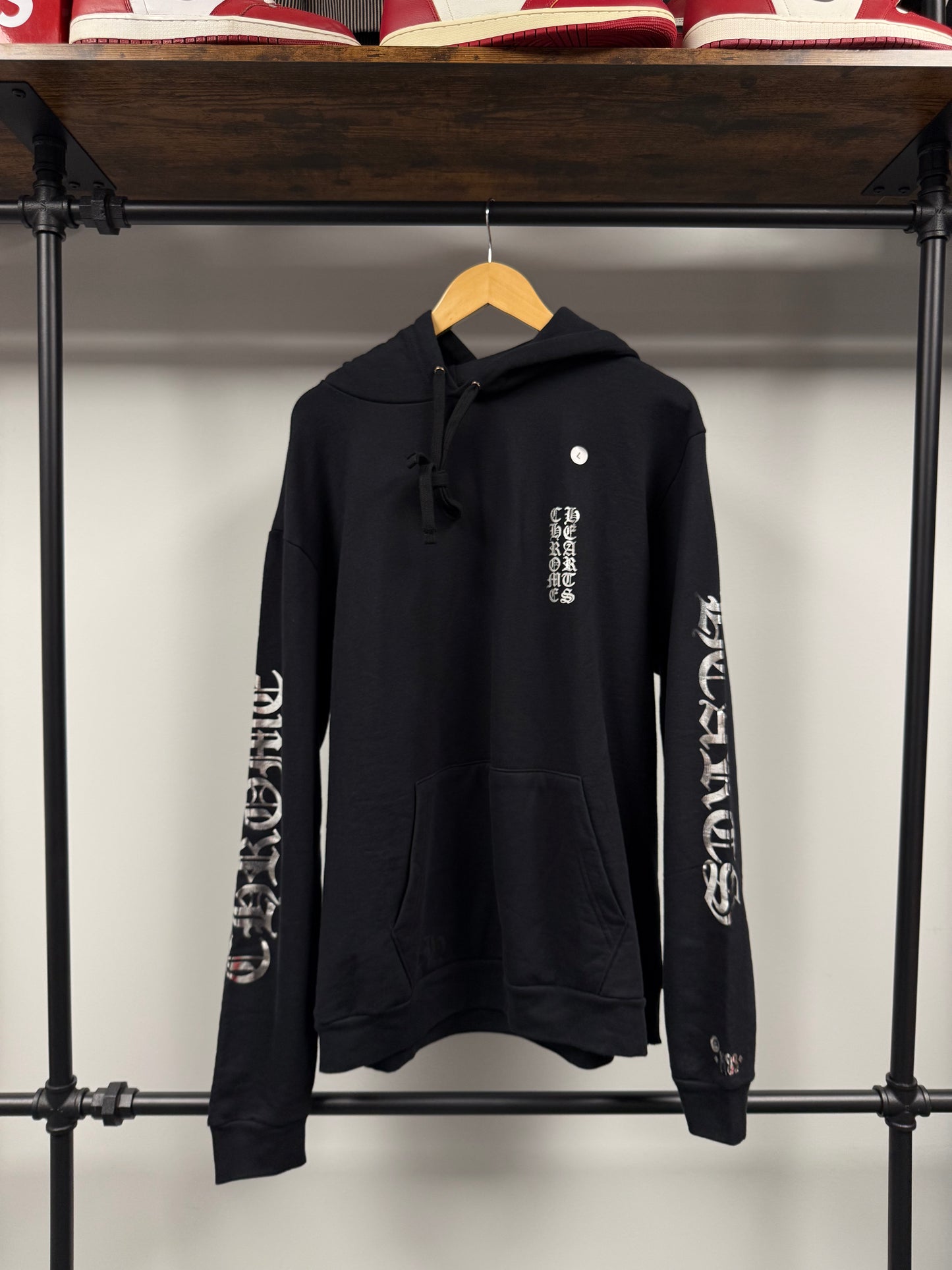 Chrome Hearts Silver Vertical Hoodie - L