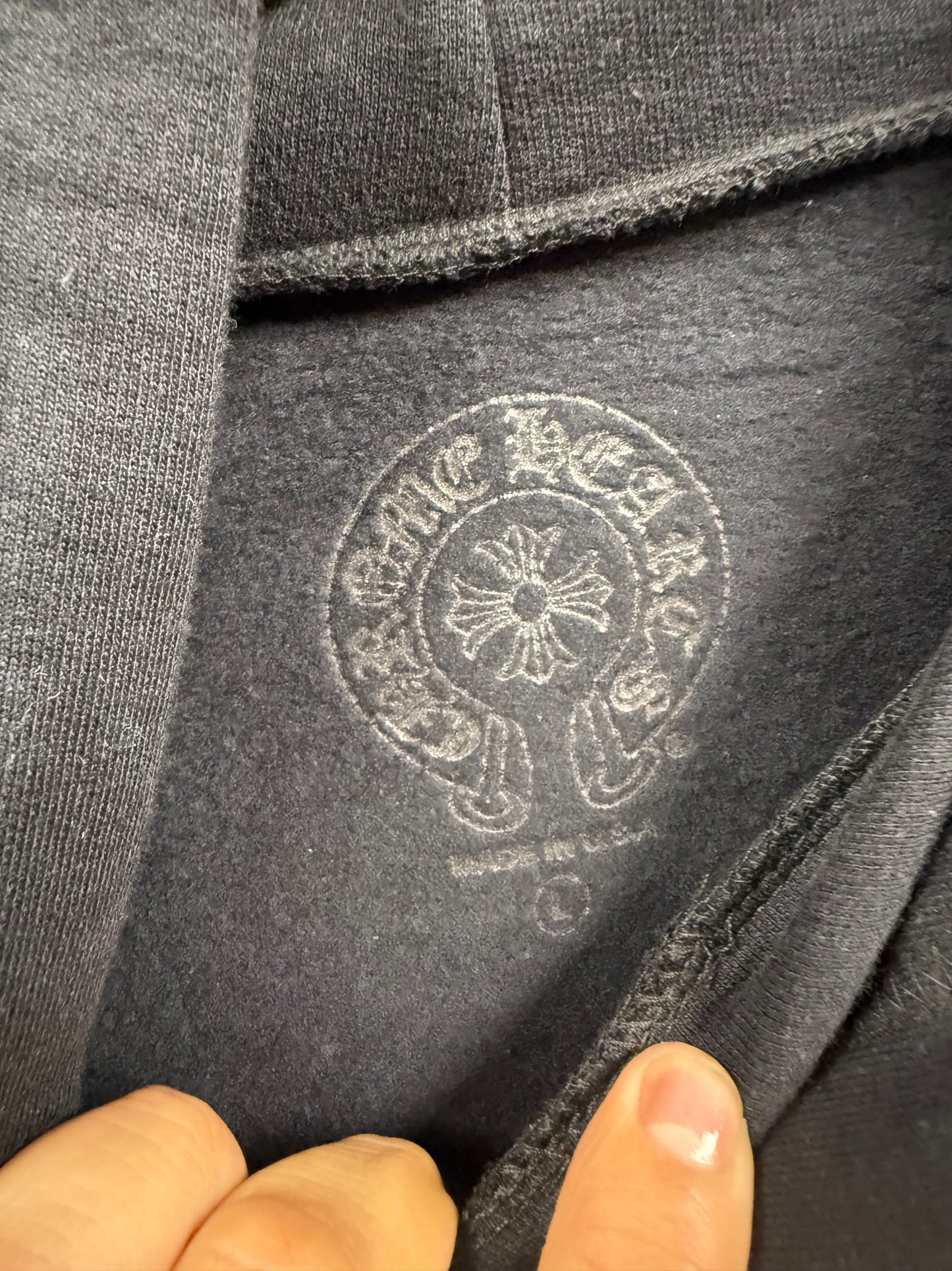 Chrome Hearts Silver Vertical Hoodie - L