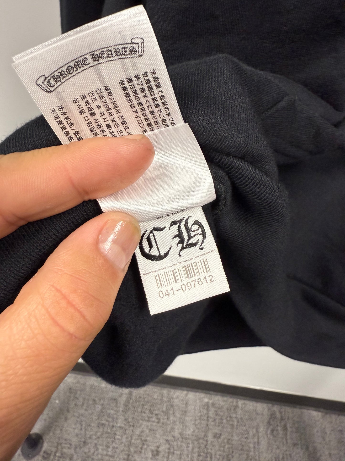 Chrome Hearts Silver Vertical Hoodie - L