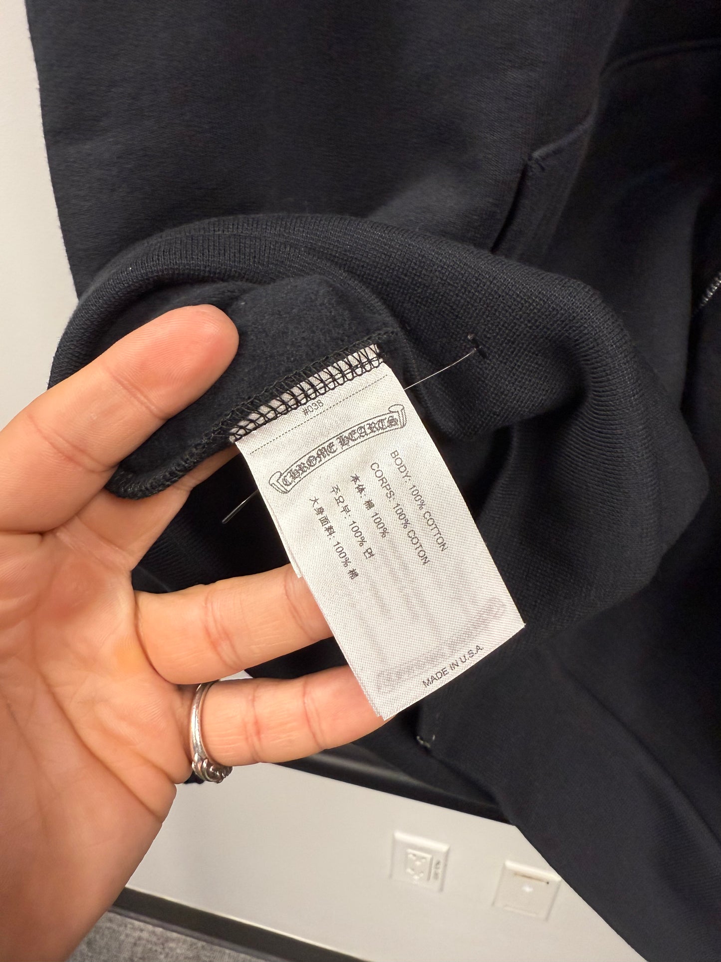 Chrome Hearts Deadly Doll Dagger Logo Zip Up Hoodie - L