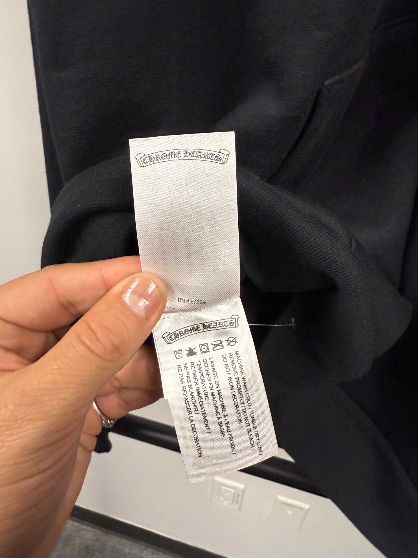 Chrome Hearts Deadly Doll Dagger Logo Zip Up Hoodie - L