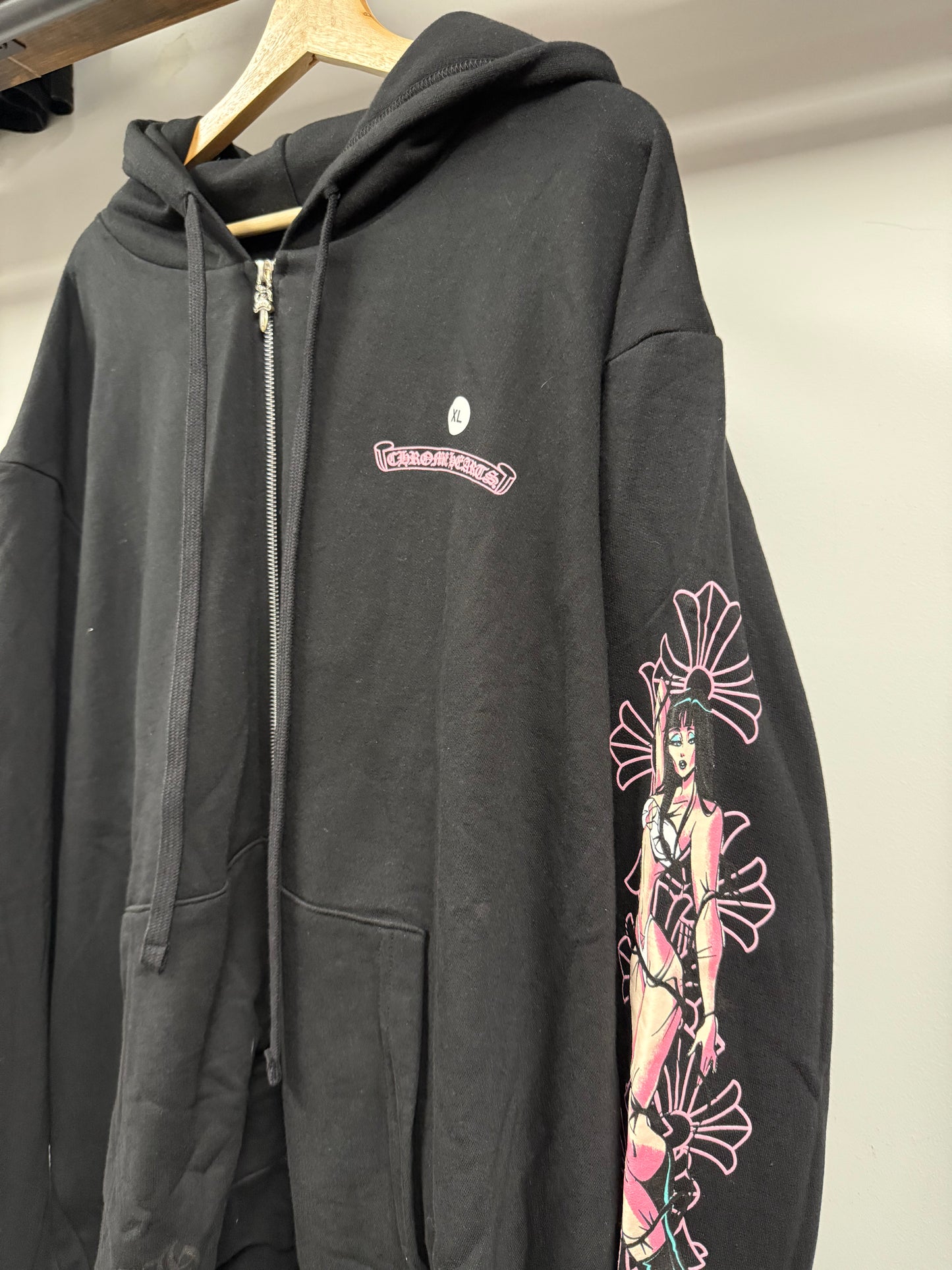 Chrome Hearts Deadly Doll Cross Scroll Hoodie - XL