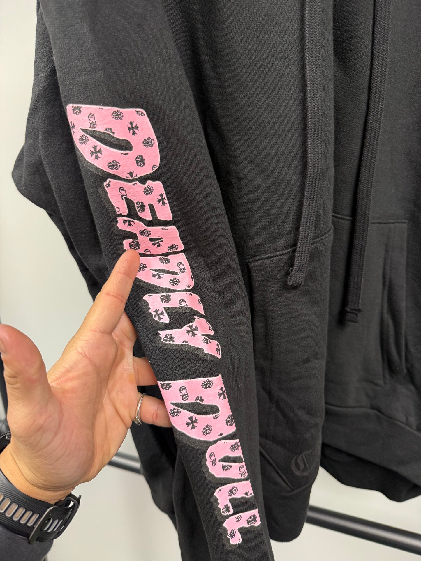 Chrome Hearts Deadly Doll Cross Scroll Hoodie - XL