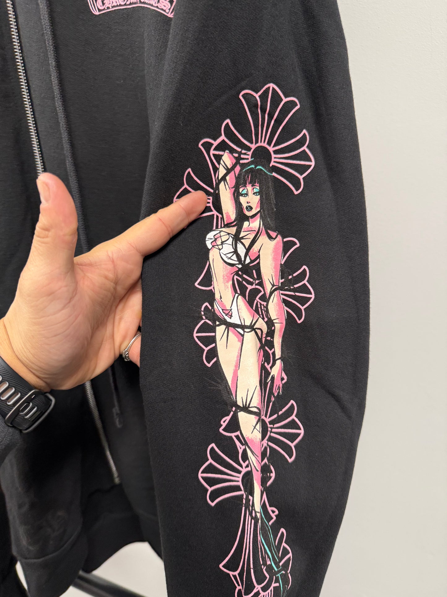 Chrome Hearts Deadly Doll Cross Scroll Hoodie - XL